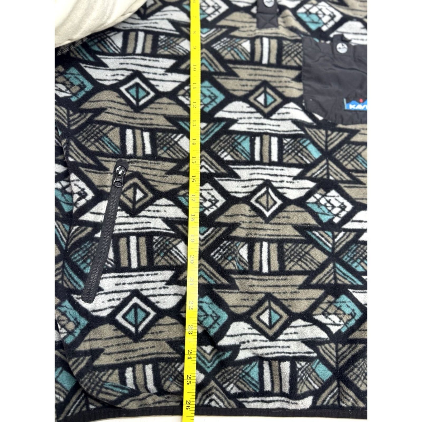 KAVU KAVU Sweater Geometric Fleece Snap Up Mens M Multicolor Winter Geometric Pattern Pullover Snap Up Long Sleeve Christmas Winter Warm Hiking Skiing Size US M / EU 48-50 / 2 - 4 Thumbnail