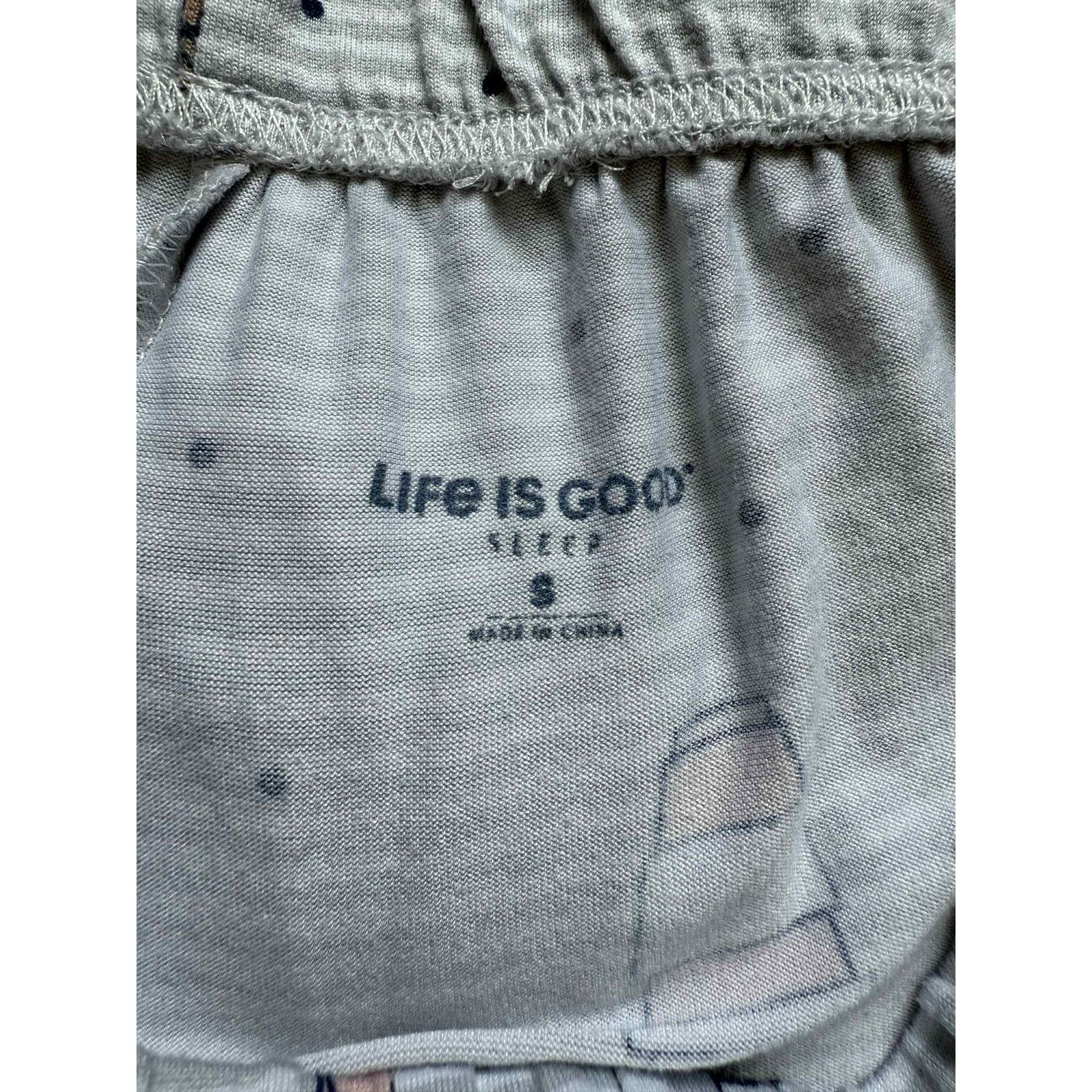 Life is Good Life is Good Sleep Polka Dot Milk Teas Pajama Pants Gray S Size 26" / US 2 / IT 38 - 6 Thumbnail