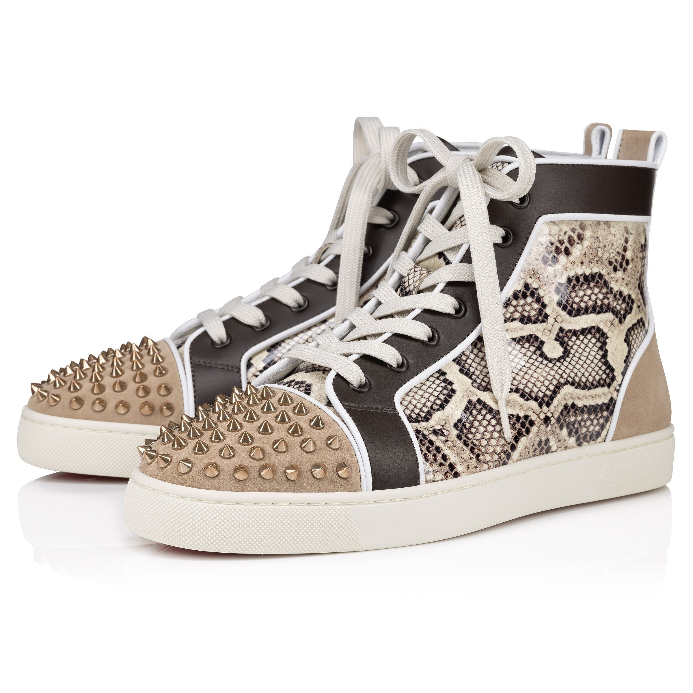 Christian Louboutin lou spikes orlato piton Size US 10 / EU 43 - 1 Thumbnail