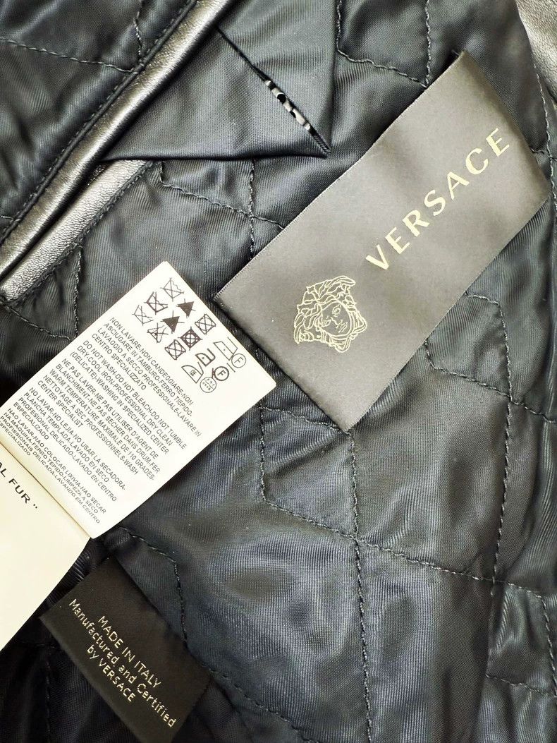 Versace Versace Denim sleeve patchwork leather jacket men's jacket Size US S / EU 44-46 / 1 - 8 Thumbnail