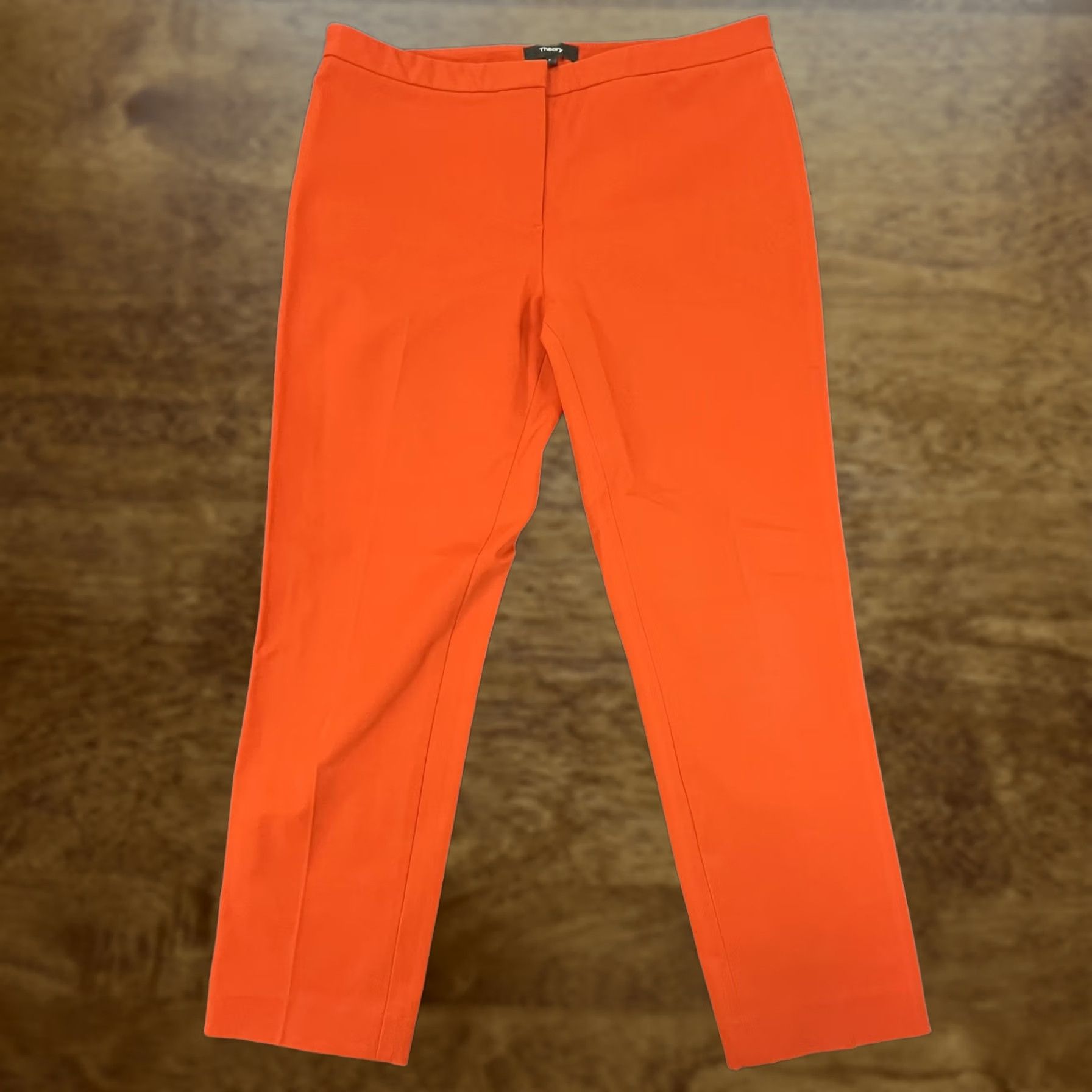 Theory Theory Womens Pants Orange 4 Slim Ankle Career Office Stretch Made in USA Size 27" / US 4 / IT 40 - 1 Thumbnail