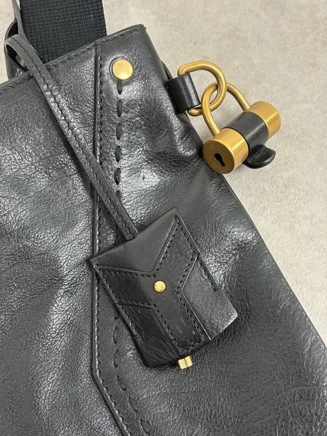 Yves Saint Laurent AW2002 Yves Saint Laurent Black Lock Crossbody Leather Bag Size ONE SIZE - 8 Thumbnail