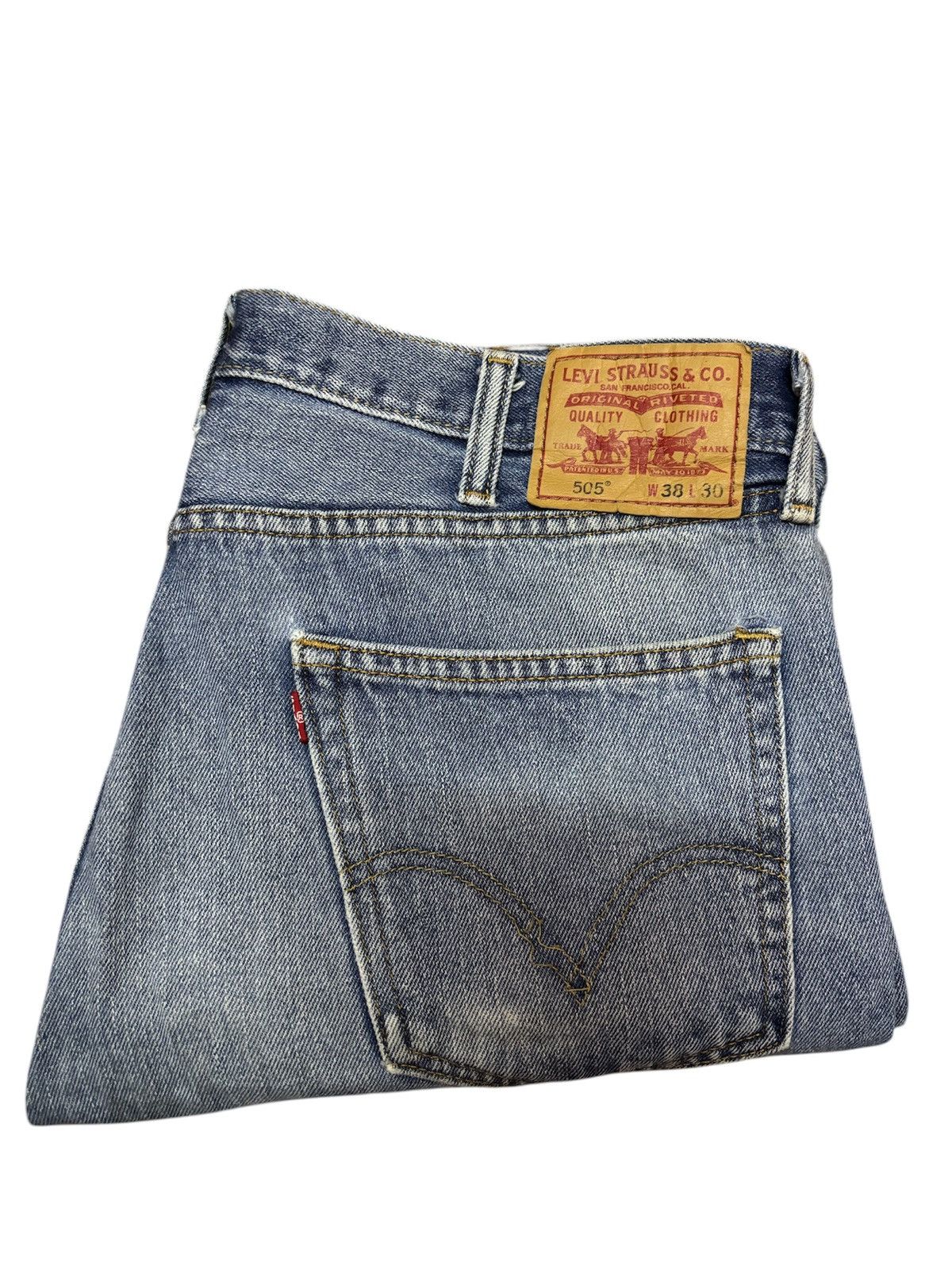Jean × Levi's × Vintage Vintage Levis 505 Regular Fit Men Jeans (Size 38) Size US 38 / EU 54 - 3 Thumbnail