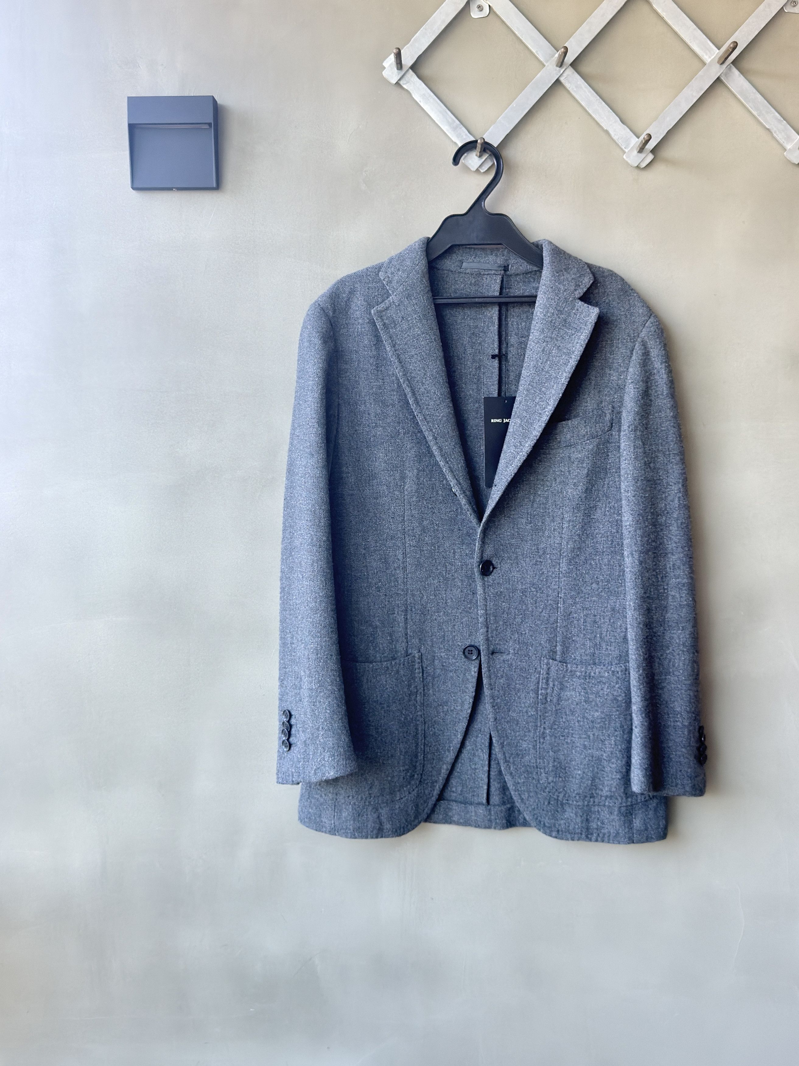 Ring Jacket Ring Jacket Mens Balloon Wool Japan Made 3 buttons Jacket Size 42S - 1 Thumbnail