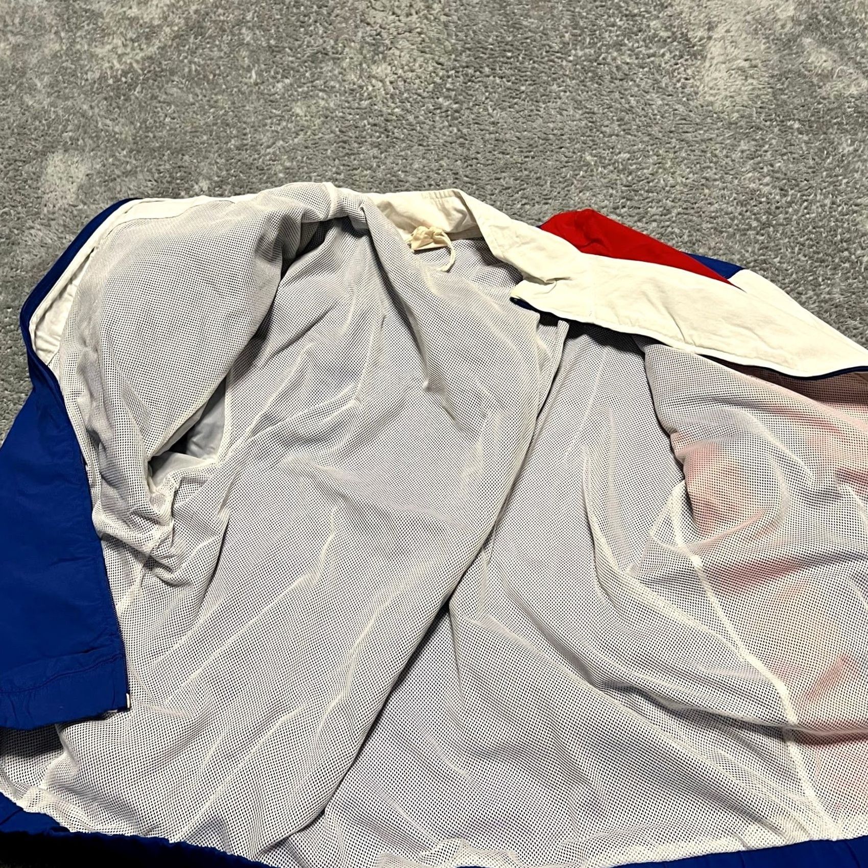Champion VINTAGE Champion Jacket Mens Large Windbreaker 3 Panel Red White Blue Blue L Mens Jacket Size US L / EU 52-54 / 3 - 6 Thumbnail