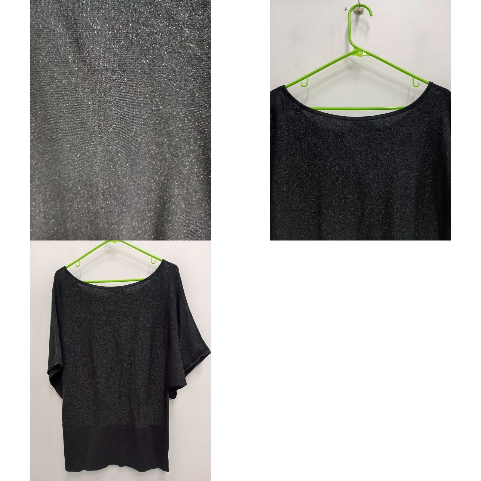 Coldwater Creek Coldwater Creek Sweater Womens Medium Black Metallic Dolman Holiday Whimsygoth Size M / US 6-8 / IT 42-44 - 8 Thumbnail