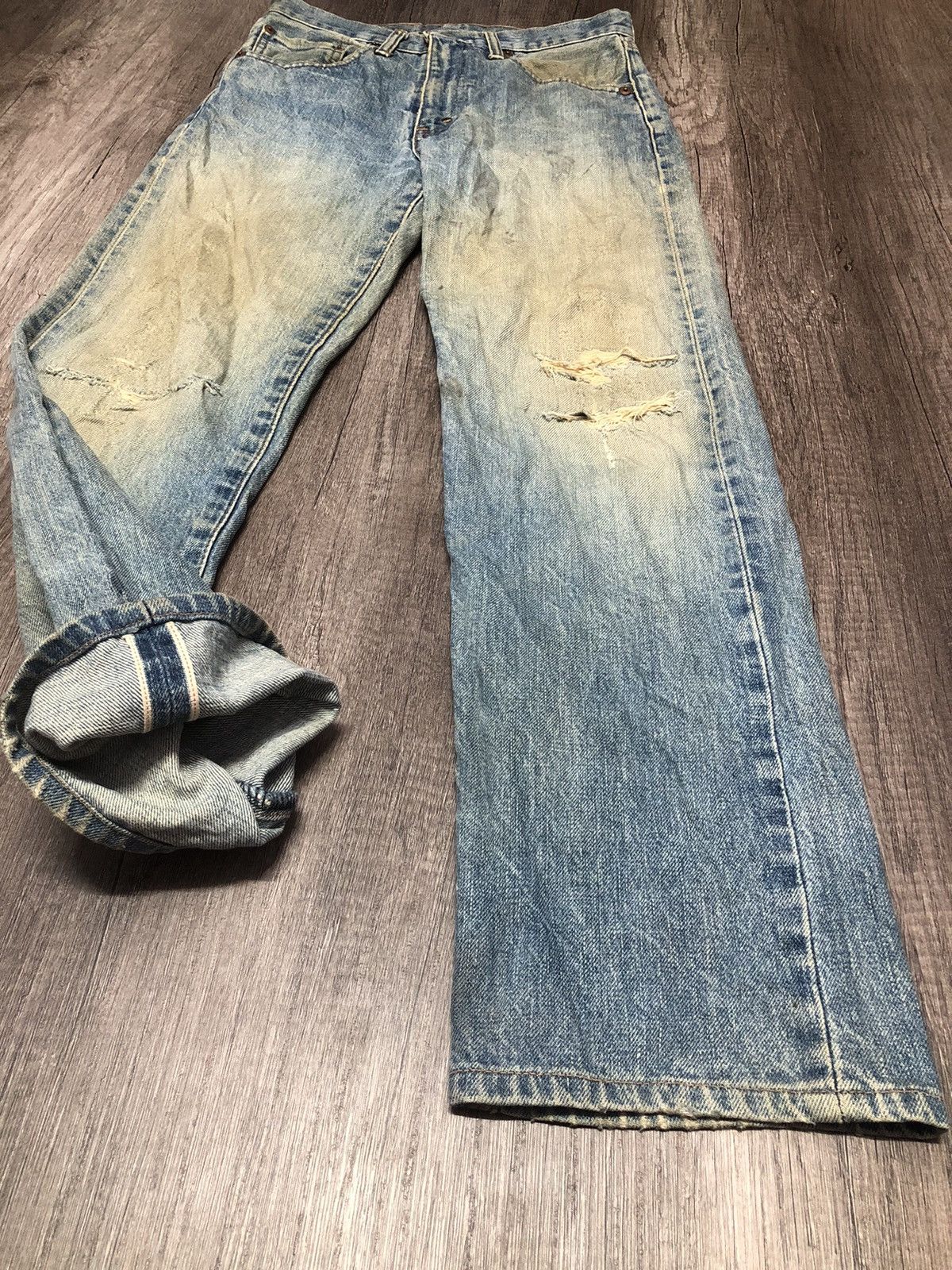 Levi's × Vintage Vintage Levi's Big E 502 Selvedge Jeans Size US 28 / EU 44 - 5 Thumbnail