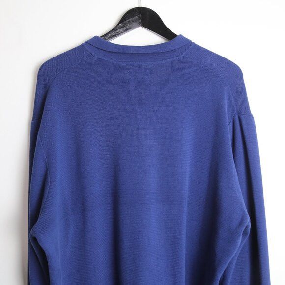 Frank & Oak Frank and Oak Royal Blue Collared Quarter Button Sweater Size US XL / EU 56 / 4 - 7 Thumbnail