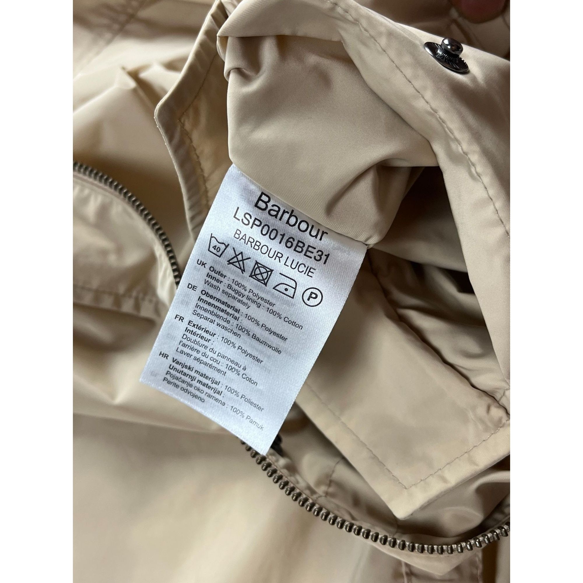 Barbour Barbour Womens Lucie Jacket Beige Size M / US 6-8 / IT 42-44 - 3 Thumbnail