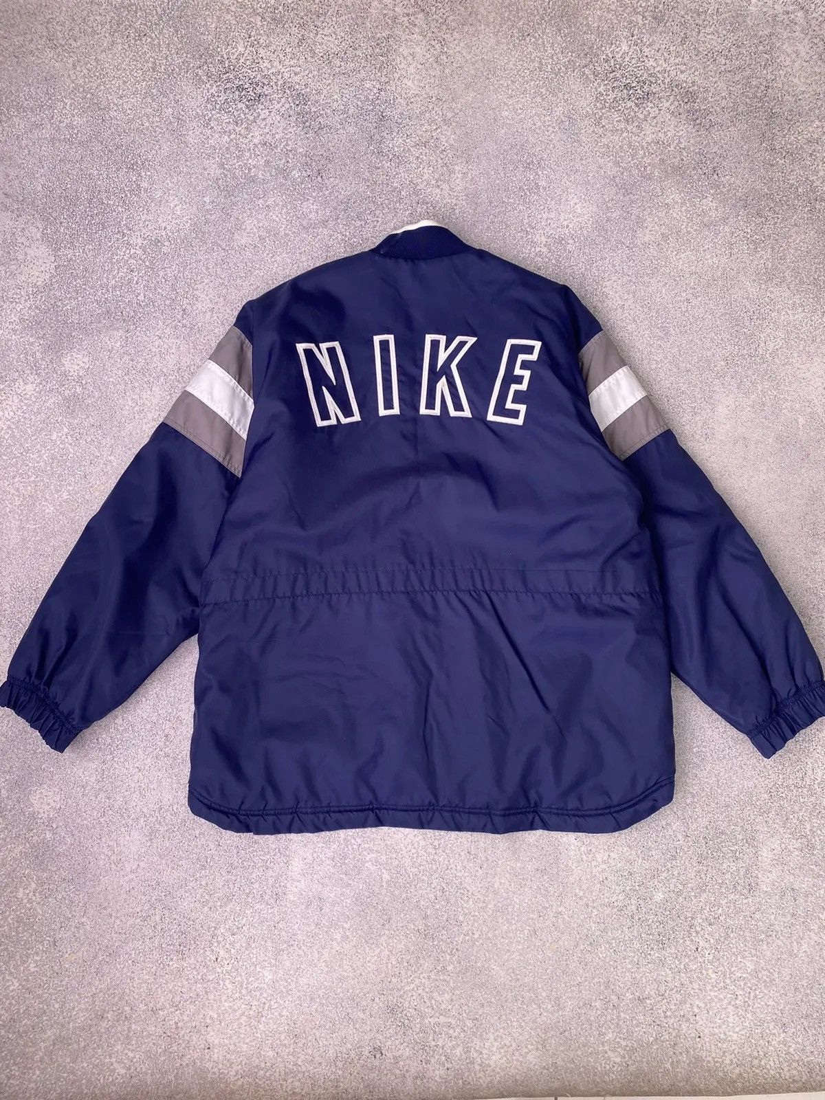 Nike × Vintage Vintage Nike Big Logo Navy 90s style Jacket Size US M / EU 48-50 / 2 - 1 Thumbnail