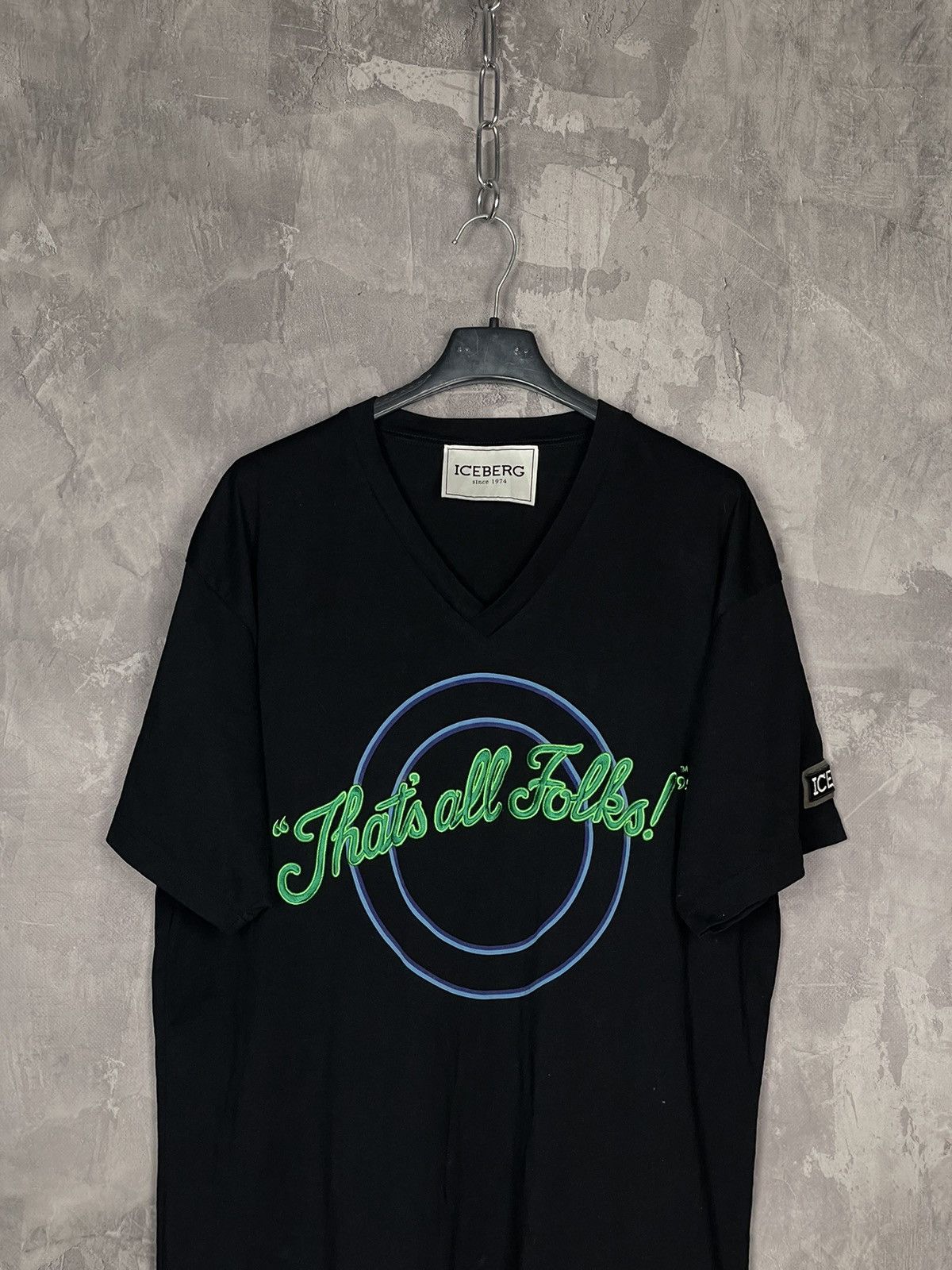 Iceberg Iceberg Avant Garde Y2K Big Logo “Thats all Folks” t shirt Size US XL / EU 56 / 4 - 2 Thumbnail