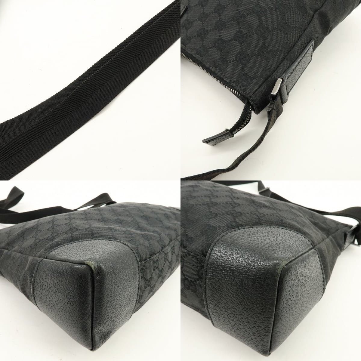 Gucci Gucci GG Canvas Messenger Bag Black Size ONE SIZE - 4 Thumbnail