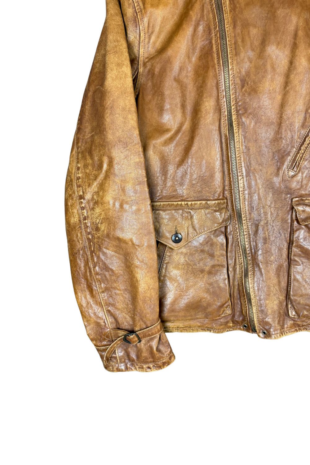 Polo Ralph Lauren fw01 Polo Ralph Lauren Leather Field / Pilot Jacket– Size US M / EU 48-50 / 2 - 6 Thumbnail