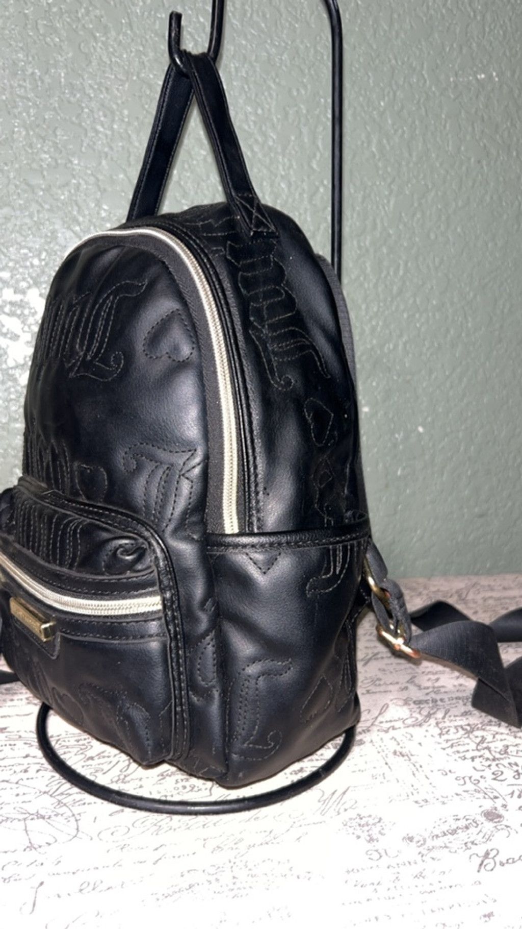 Juicy Couture Women's Juicy Couture Black One Size Backpack with Gold Hard Size ONE SIZE - 2 Thumbnail
