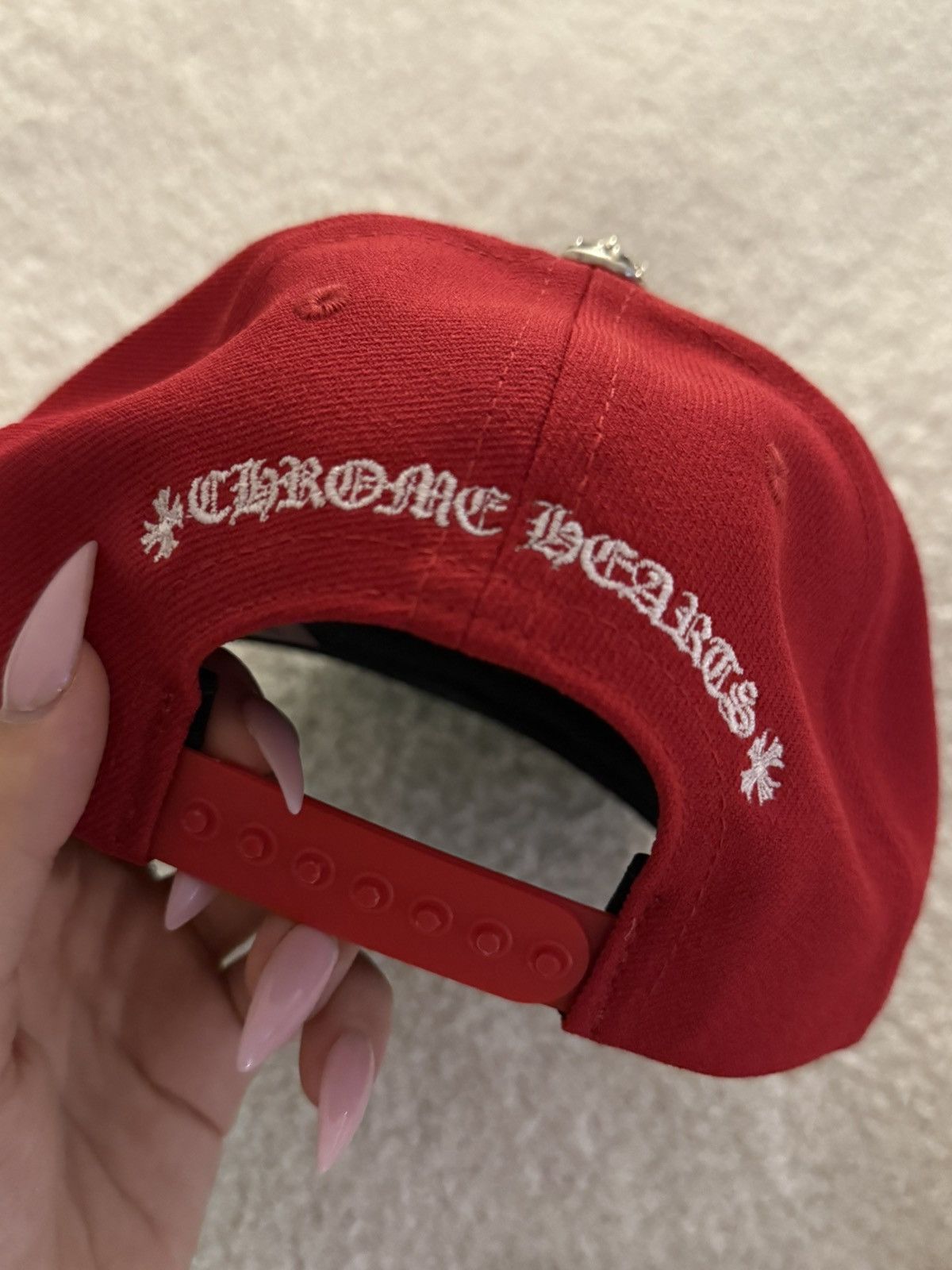 Chrome Hearts Chrome Hearts Red Snapback Size ONE SIZE - 4 Thumbnail
