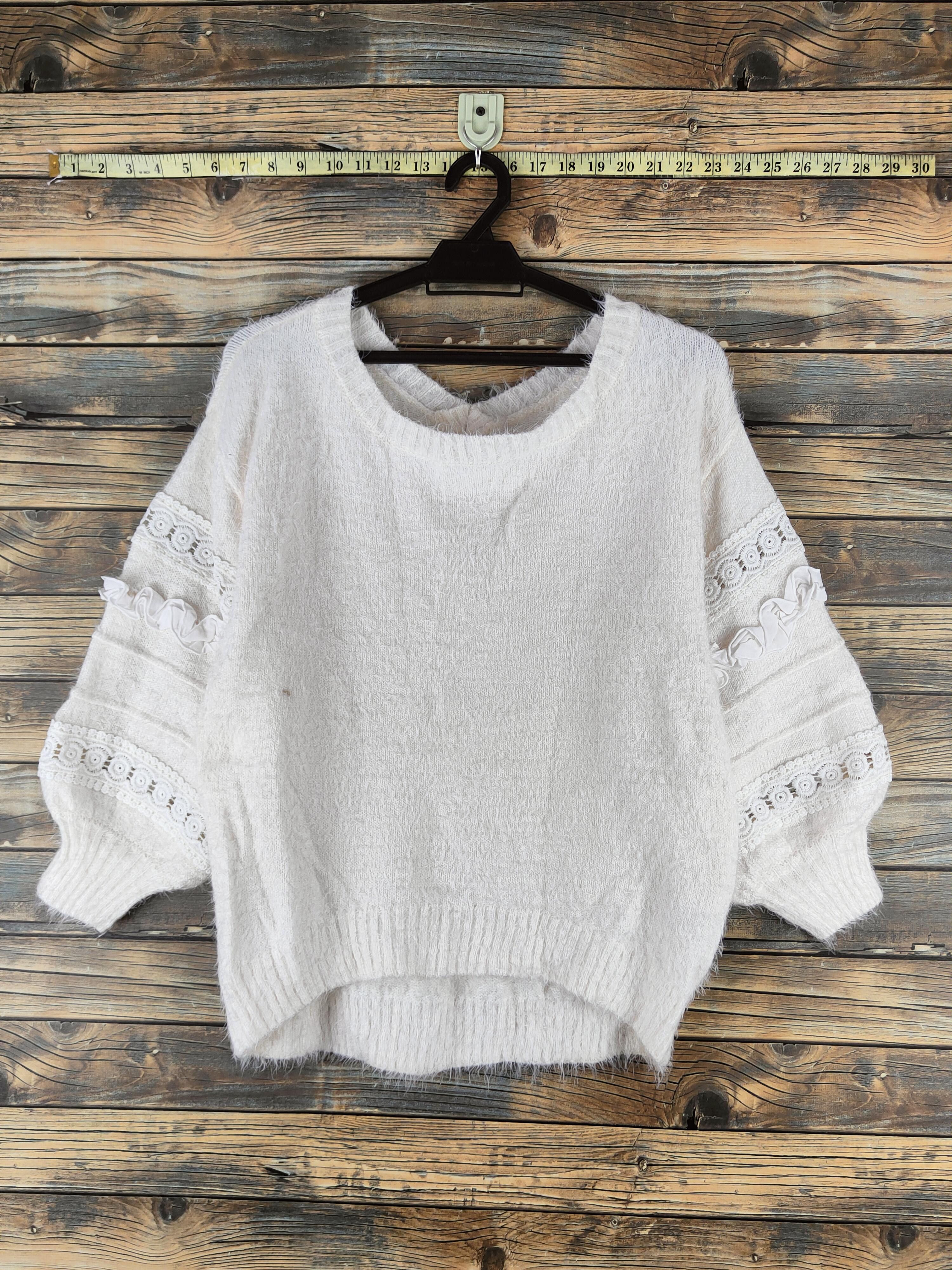 DL Lilou de Chouchou Cream Fur Mohair Knitwear #46-520