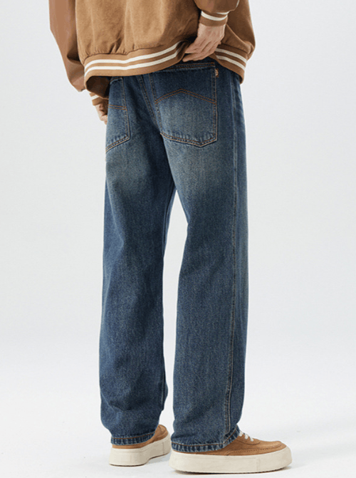 Japanese Brand Japanese retro all-match whisker washed jeans Size US 32 / EU 48 - 4 Thumbnail