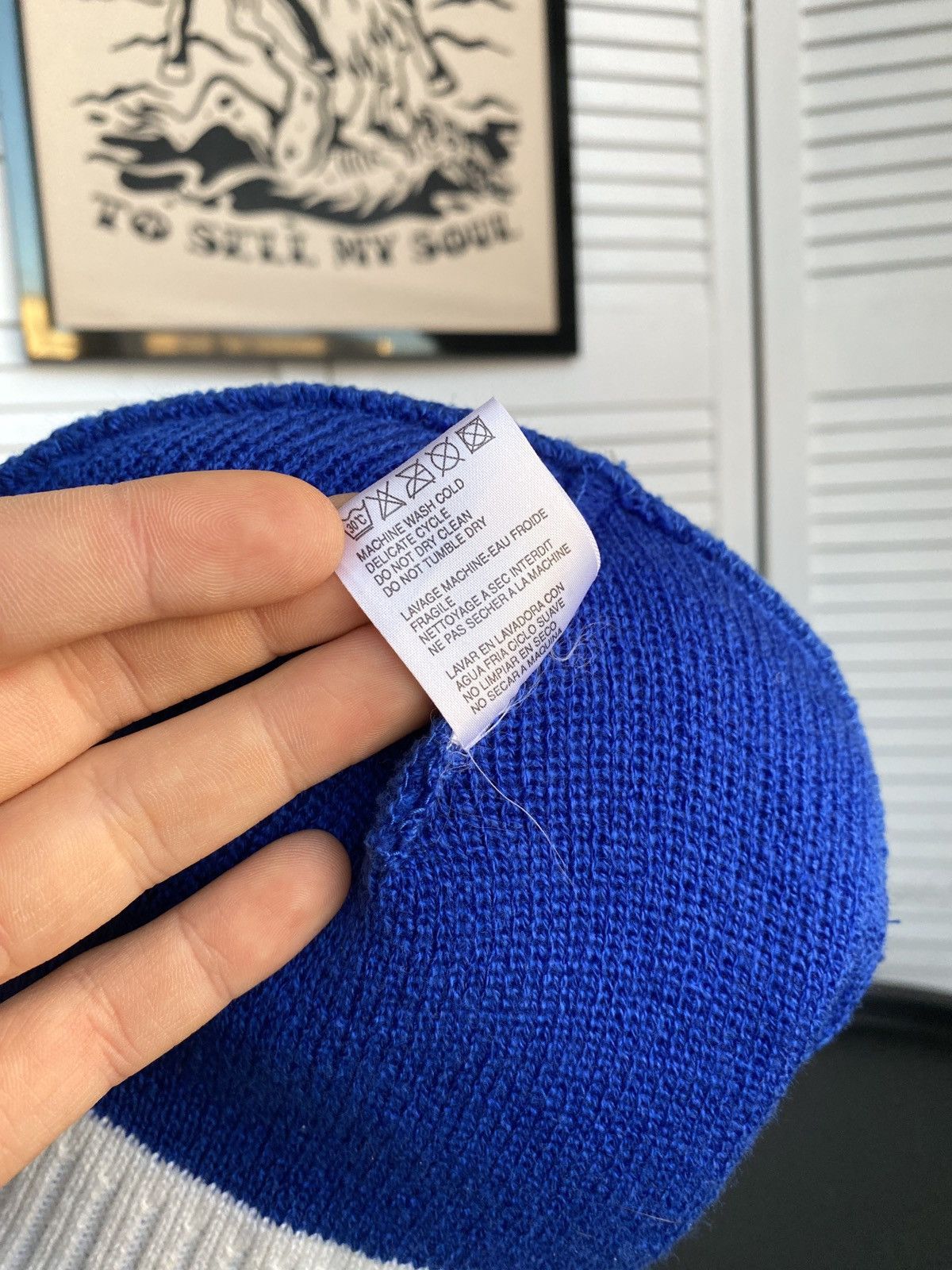 Adidas × Vintage Vintage 90s Adidas Club Brugge KV Soccer Striped Beanie Hat Size ONE SIZE - 12 Thumbnail
