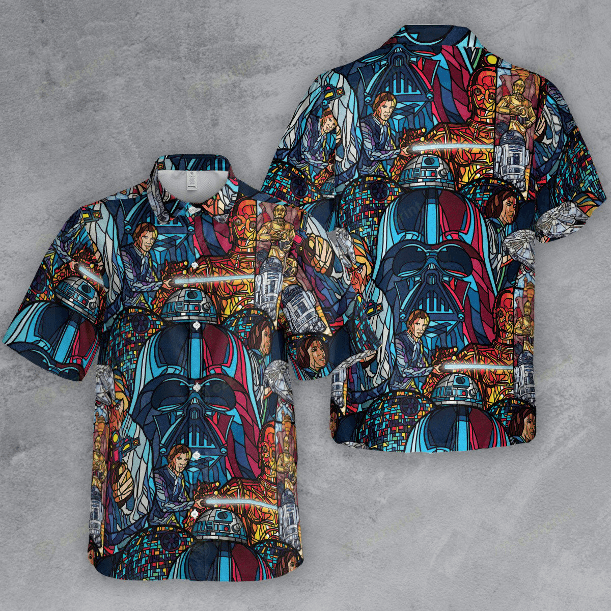 Designer × The Unbranded Brand Star Wars Stained Glass Button Down Shirt Size US L / EU 52-54 / 3 - 4 Thumbnail