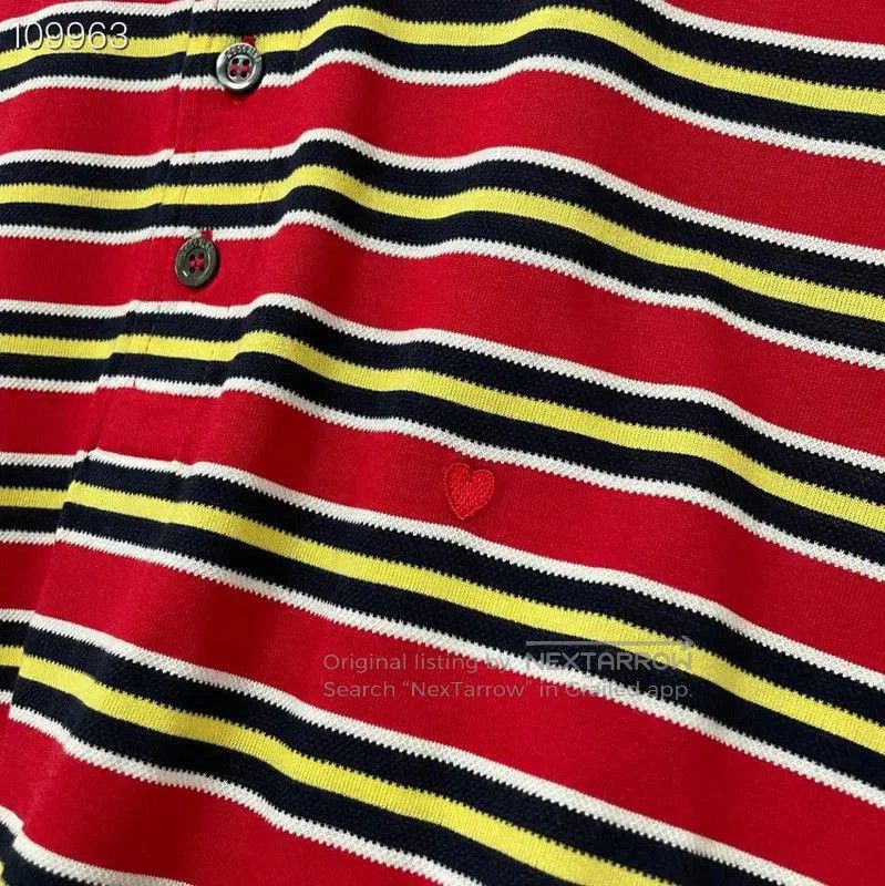 Moschino Moschino Striped Cotton Men's Polo Shirt . Size US S / EU 44-46 / 1 - 4 Thumbnail