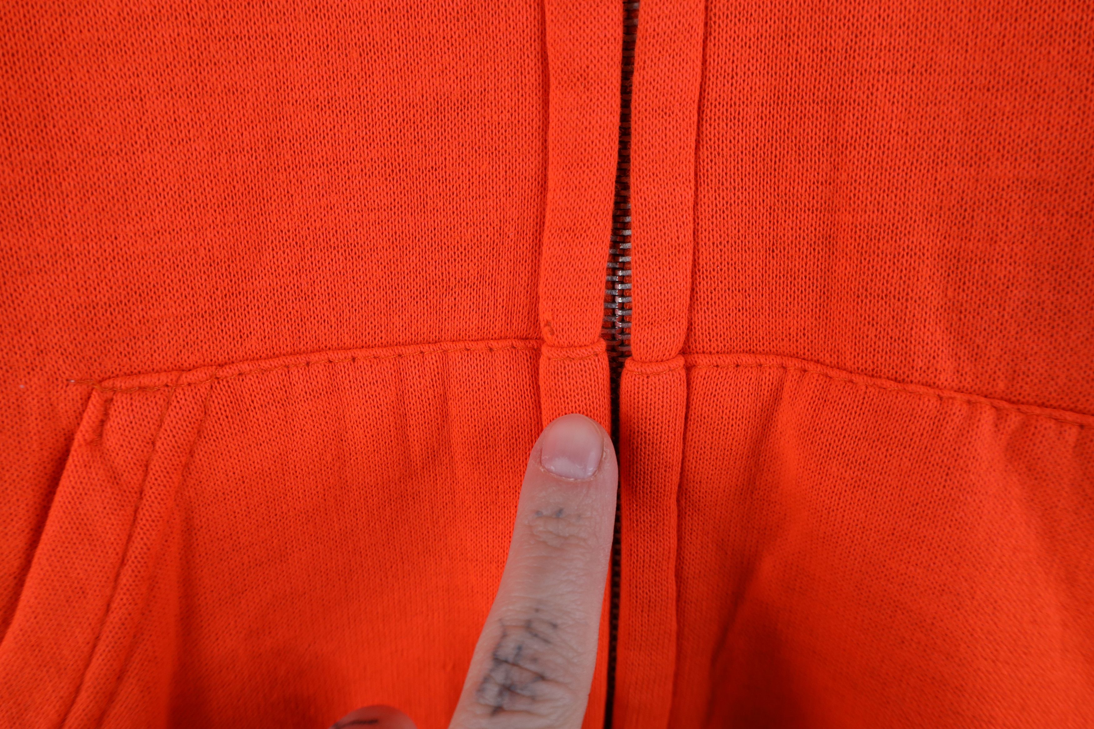 Vintage Vintage 70s 80s Streetwear Lined Zip Hoodie Blaze Orange USA Size US M / EU 48-50 / 2 - 6 Thumbnail