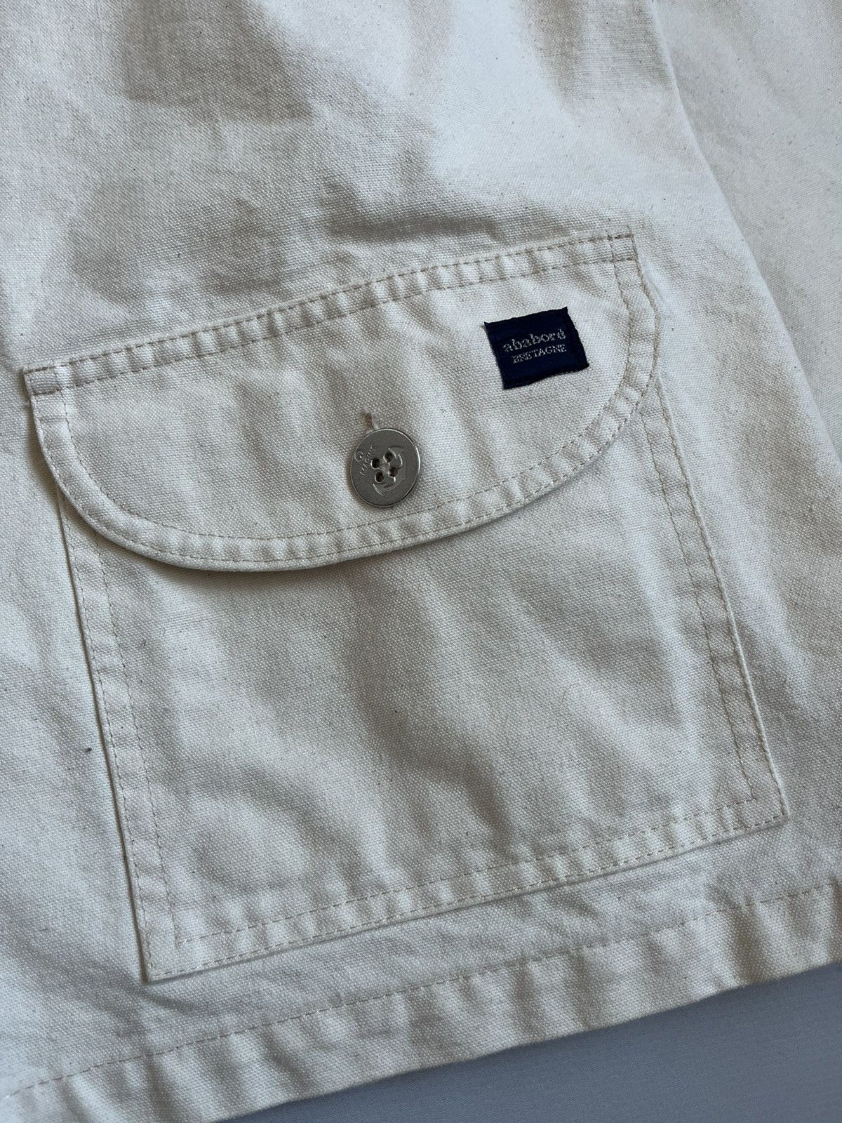 Vintage Vintage Men Ababord France Bretagne White Work Marine Jacket Size US L / EU 52-54 / 3 - 10 Thumbnail