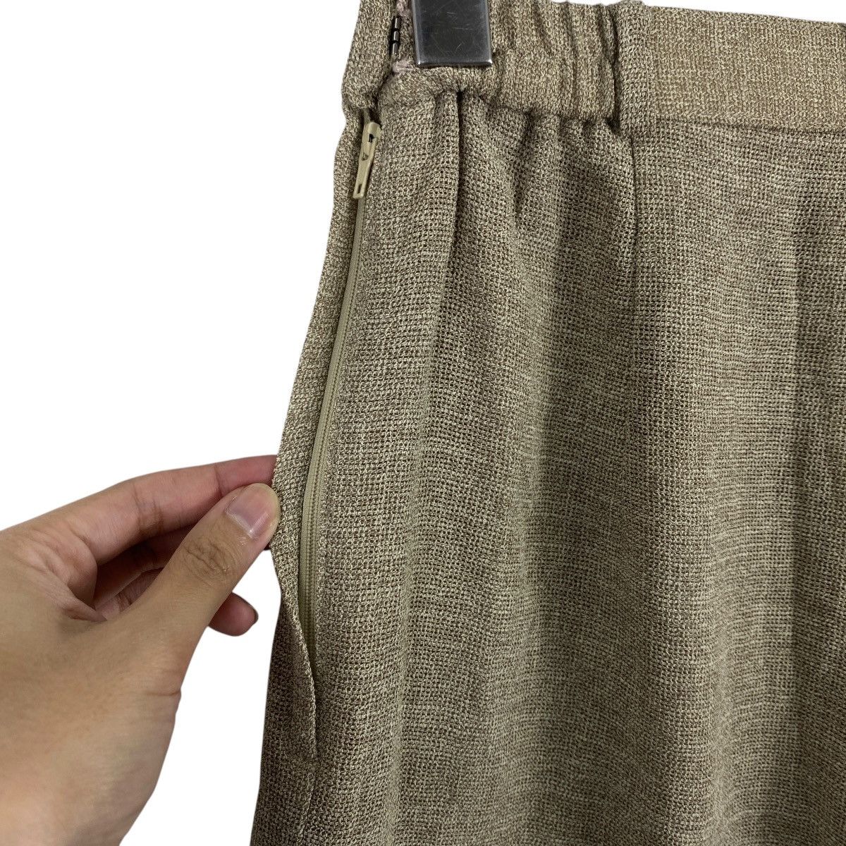 Vintage Vintage PRENON ASSHU Women’s Linen Blend High Waist Trousers Size 24" / US 00 / IT 34 - 4 Thumbnail