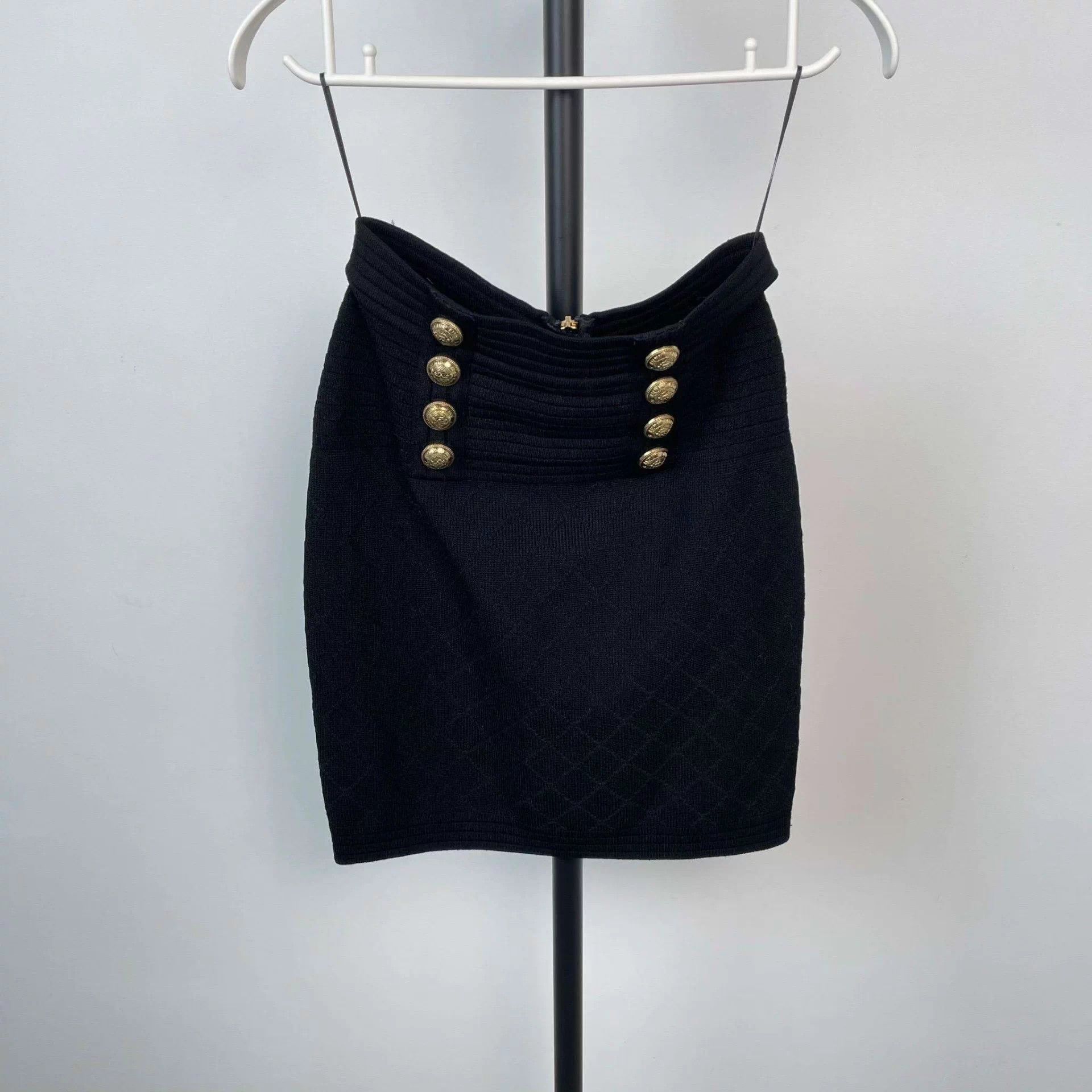 Balmain Balmain Black Mini Skirt 38 Size 25" / US 0 / IT 36 - 1 Thumbnail