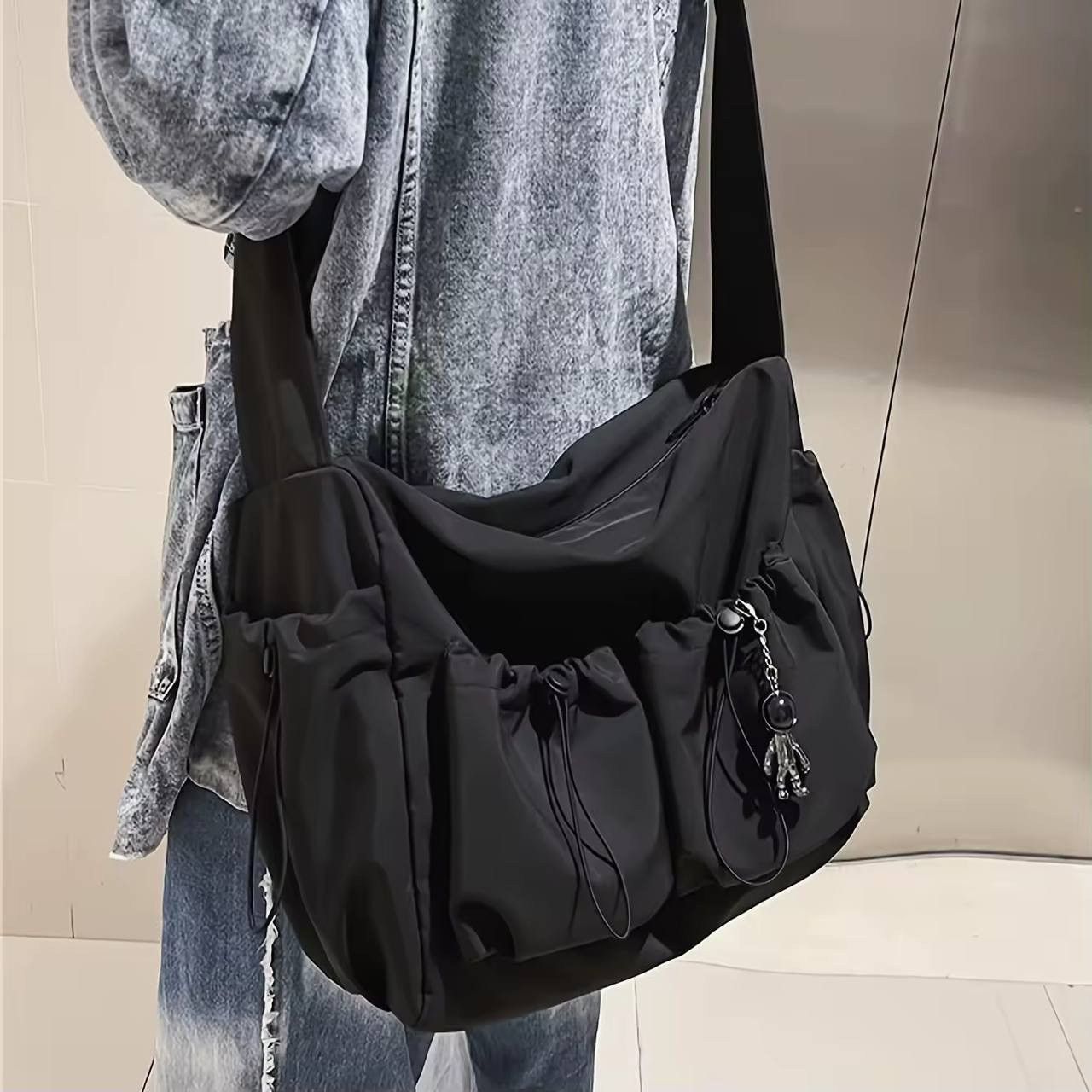 Y2K Crossbody Shoulder Bag in Black, Women's