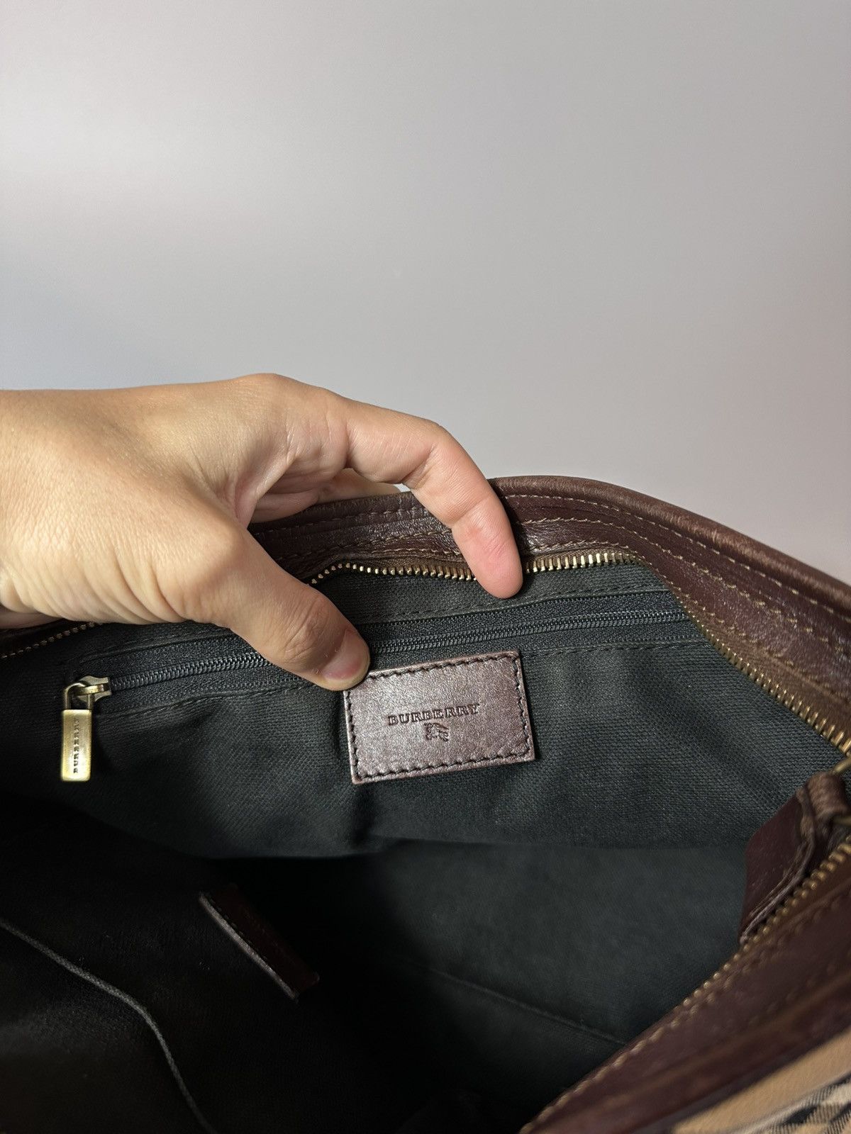 Burberry Borsa Burberry 'Haymarket Check' Tote Bag Size ONE SIZE - 7 Thumbnail