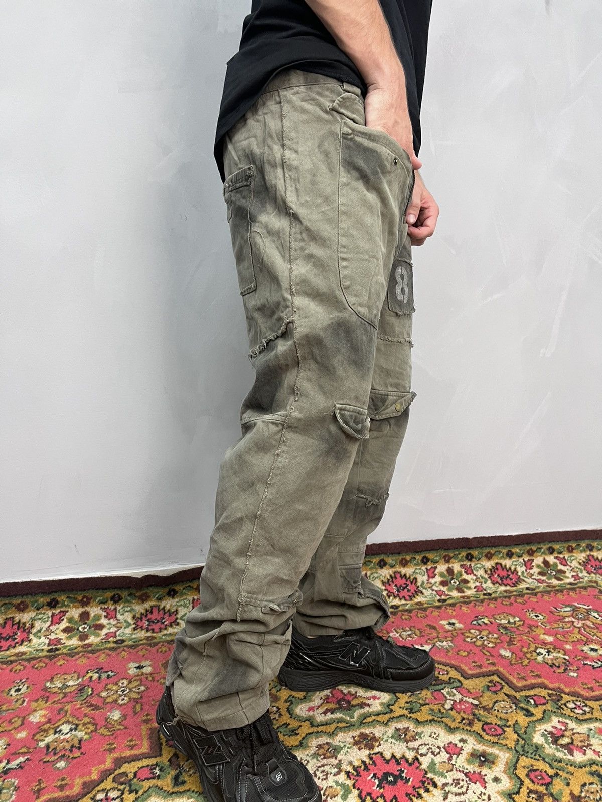 Designer × Japanese Brand × Vintage Utility military loose baggy skate hiphop work cargo pants Size US 32 / EU 48 - 6 Thumbnail