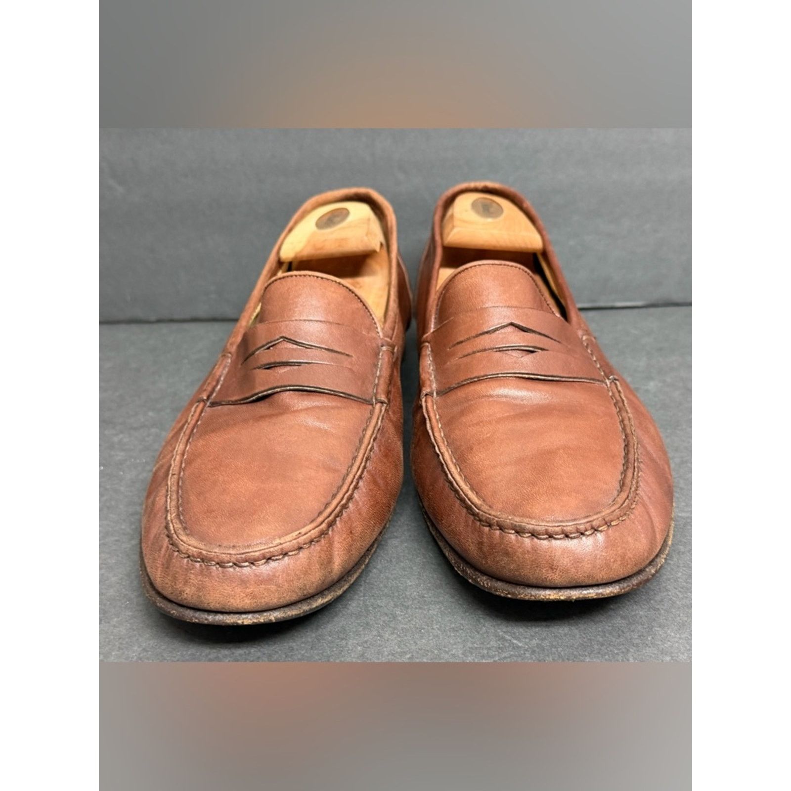 Santoni SANTONI Casual Leather Loafer Slip-On Shoes Men US 12 D $599 Size US 12 / EU 45 - 4 Thumbnail
