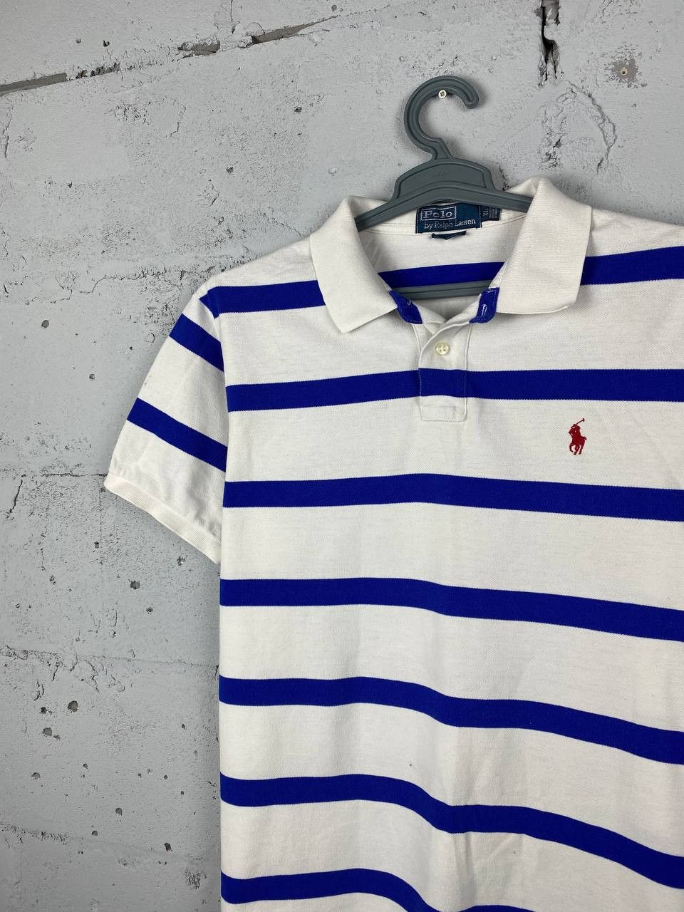 Polo Ralph Lauren × Vintage Polo Ralph Lauren Stripes Blue Polo Shirt Chief Keef Size US XL / EU 56 / 4 - 2 Thumbnail