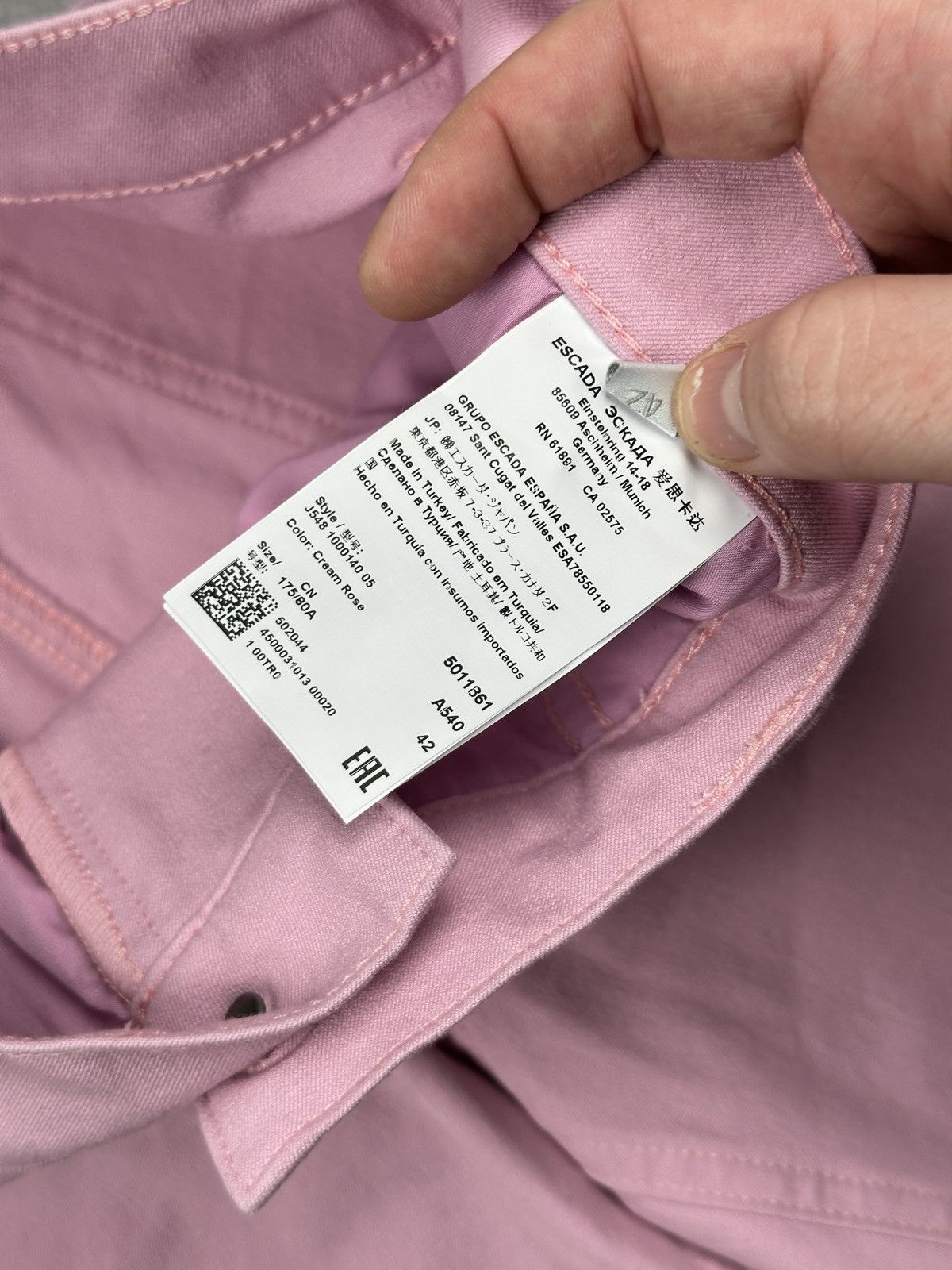 Escada Sport Escada Sport Linda Slim High Rise Pink Jeans Cream Rose Lux Size 36" / US 14 / IT 50 - 16 Thumbnail