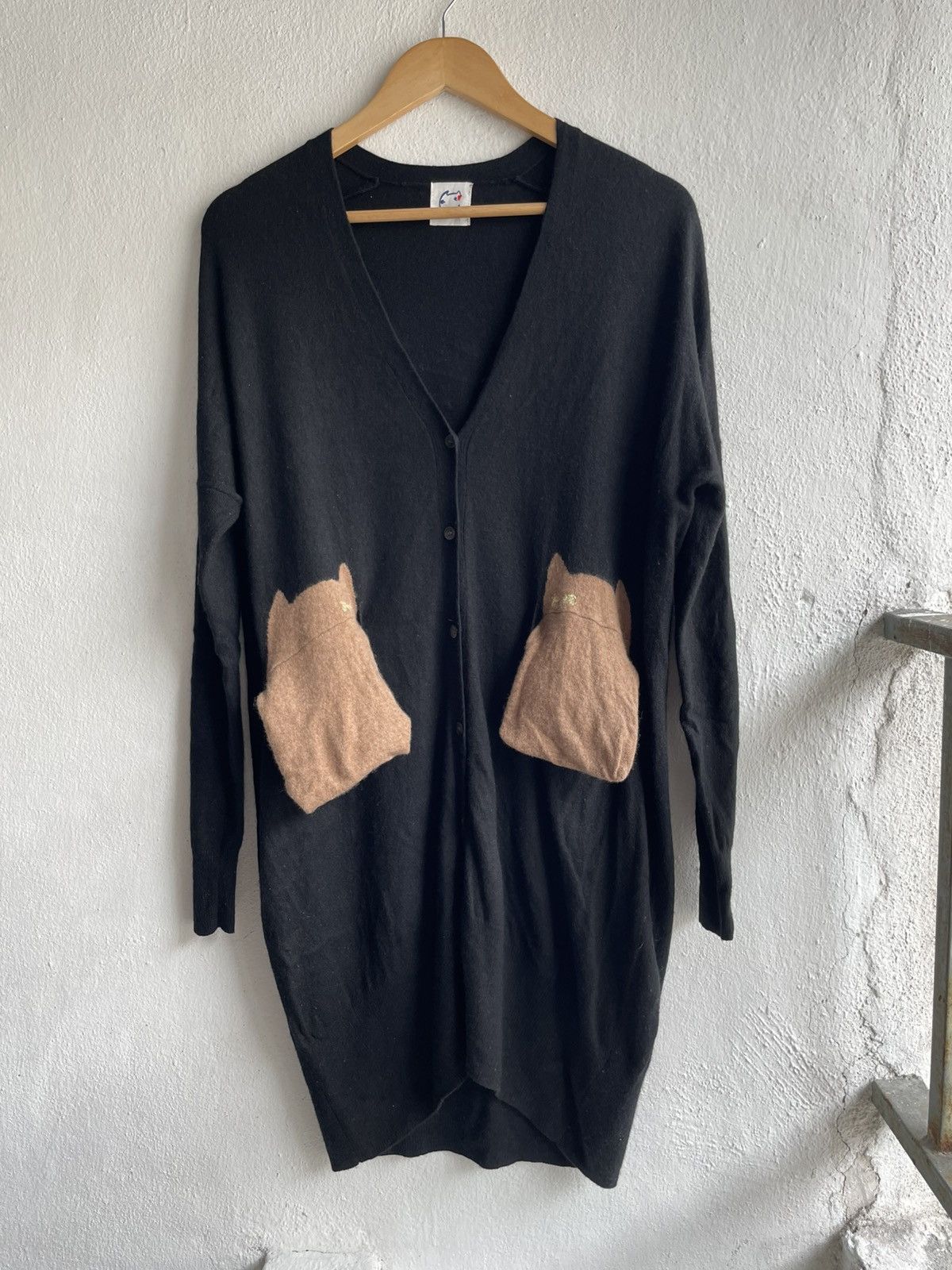Issey Miyake × Japanese Brand × Tsumori Chisato Tsumori Chisato wool reversible pocket cat Cardigan Size S / US 4 / IT 40 - 3 Thumbnail