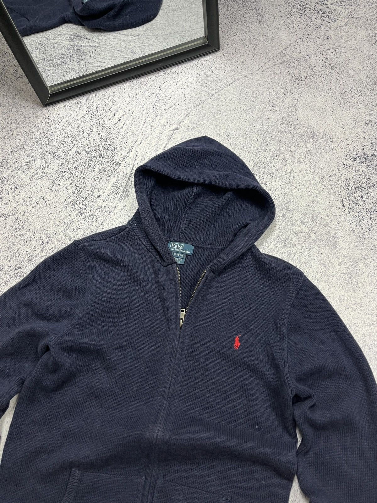 Polo Ralph Lauren × Ralph Lauren × Vintage Polo Ralph Lauren Vintage Knit Zip Up Hoodie Pony Y2K Hype Size US S / EU 44-46 / 1 - 5 Thumbnail