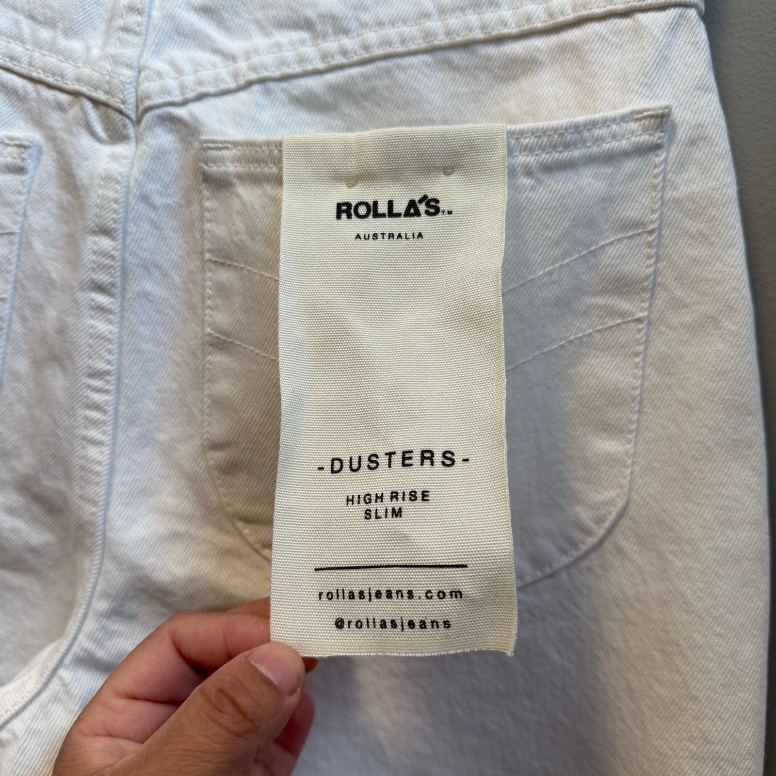 Rolla's Rolla’s Size 26 Dusters High Rise Straight Jean White New Size 26" / US 2 / IT 38 - 8 Thumbnail