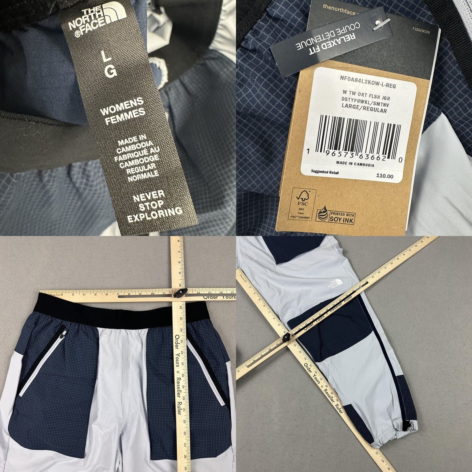 The North Face The North Face Pants Women Large Blue Trailwear OKT Flash Jogger Zip Pockets L Size 36" / US 14 / IT 50 - 8 Thumbnail