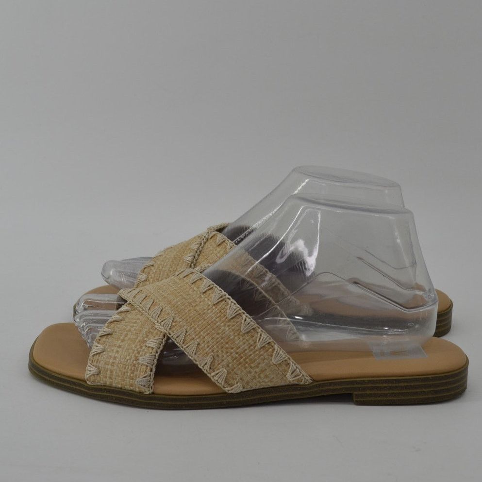 Dolce Vita Dolce Vita Womens Sz 8.5 Miguel Sandal Gold Raffia Flat Size US 8.5 / IT 38.5 - 12 Thumbnail