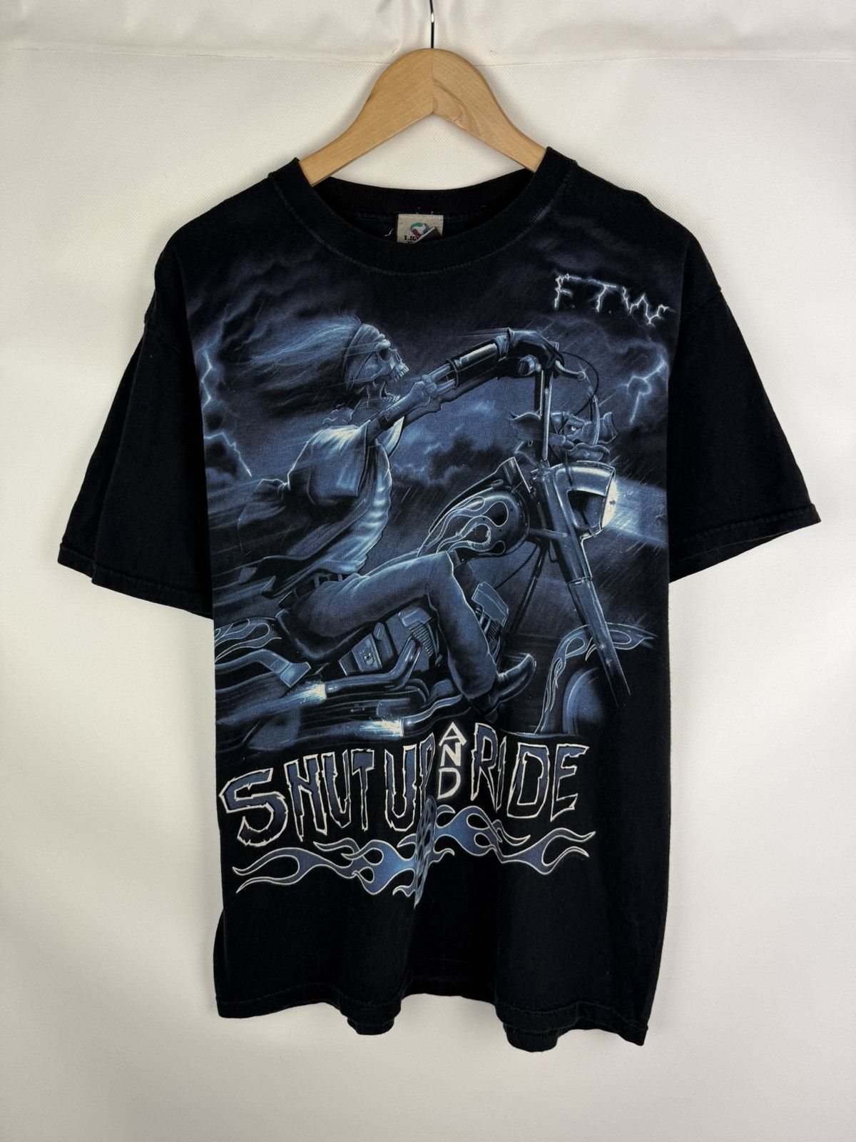 Liquid Blue FTW Shut Up And Ride Liquid Blue Graphic Print T Shirt Tee Size US L / EU 52-54 / 3 - 1 Thumbnail