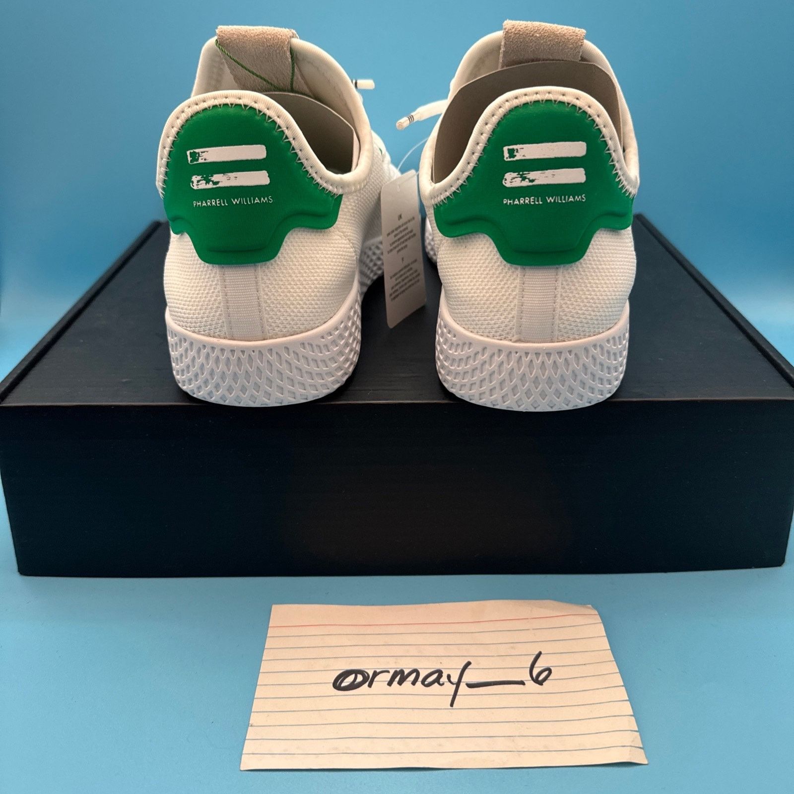 Adidas adidas Pharrell Tennis Hu Green m8 w9.5 Size US 8 / EU 41 - 5 Thumbnail