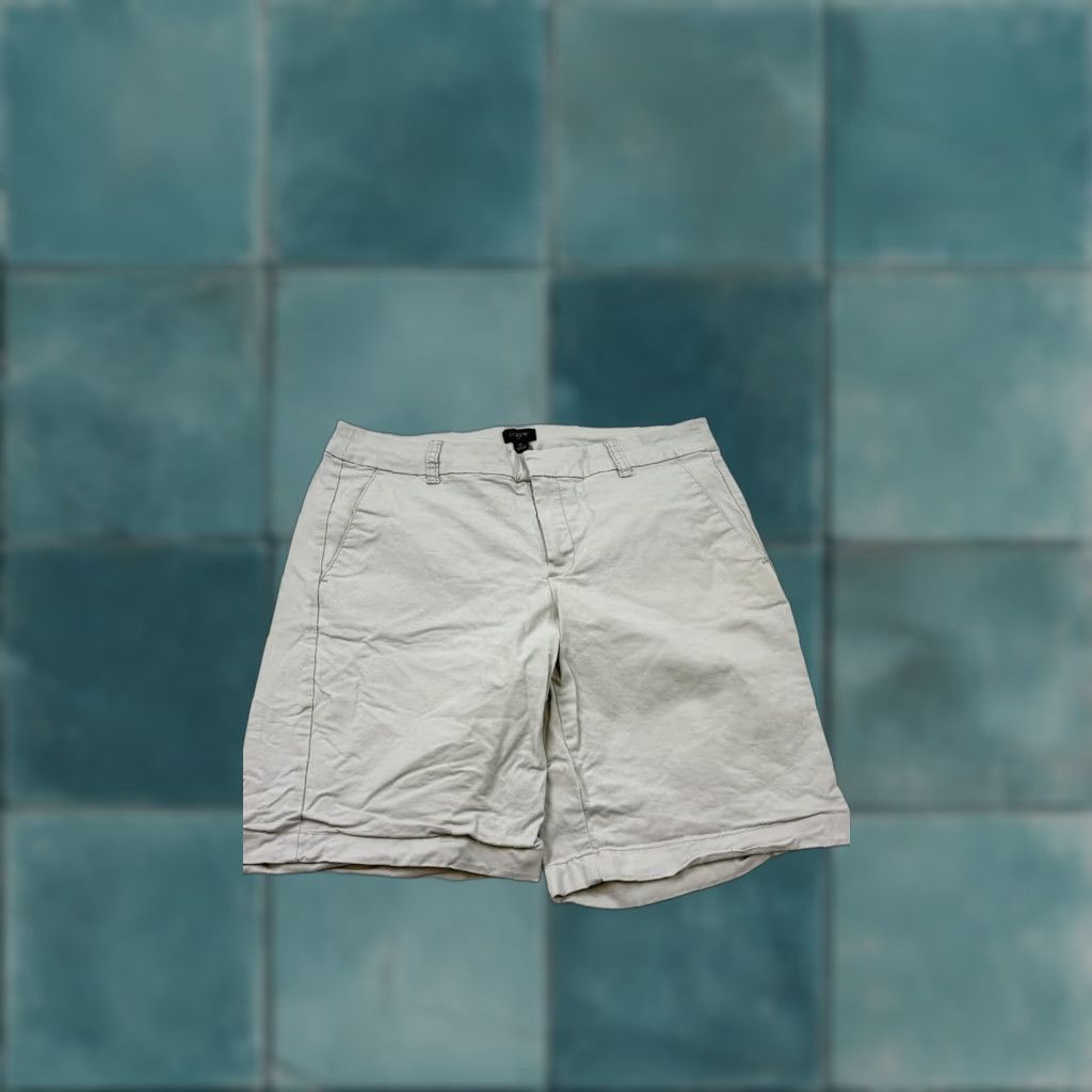 J.Crew J.Crew Shorts Womens 6 Beige Chino Flat Front Cotton Spandex Casual Summer Womens Size 28" / US 6 / IT 42 - 1 Thumbnail