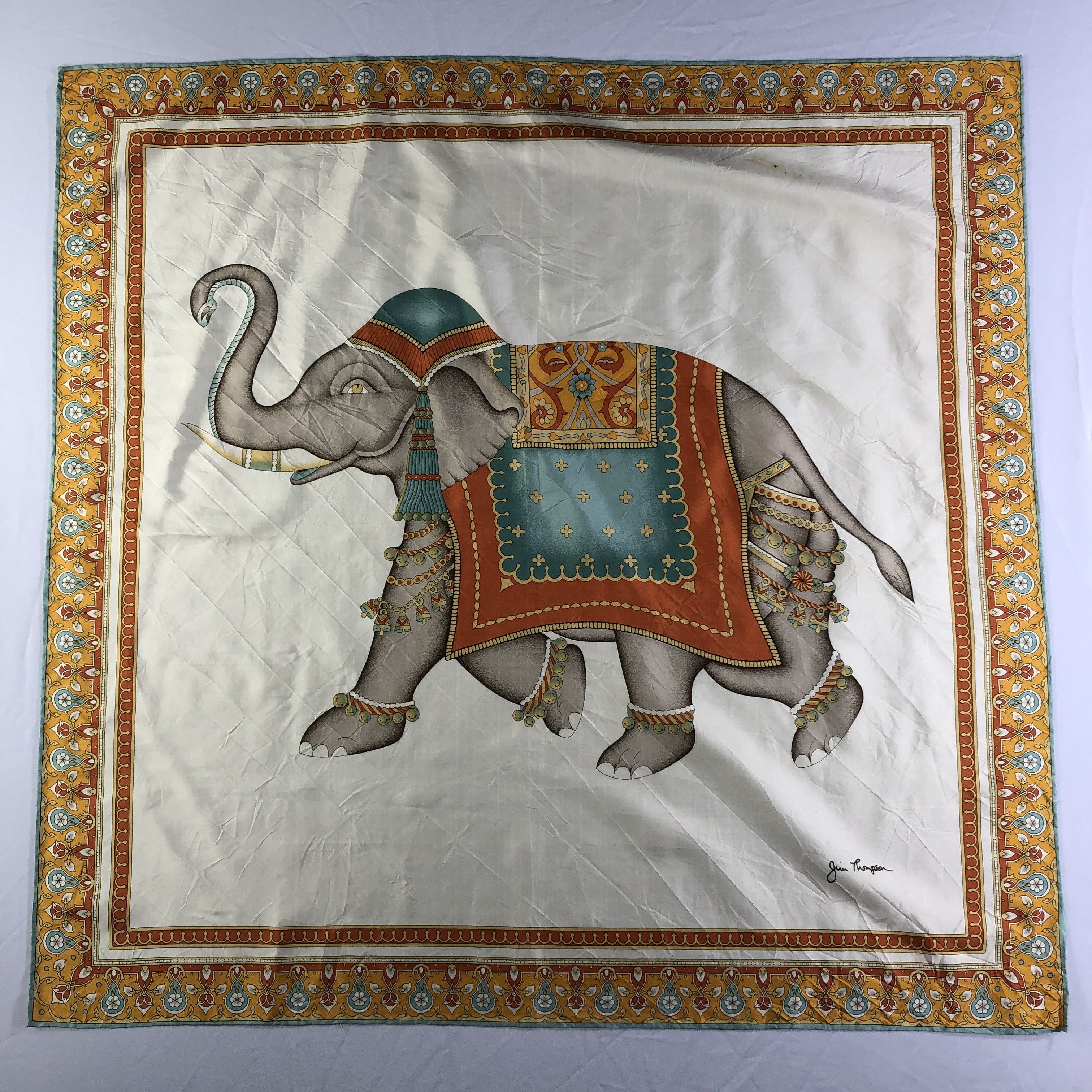Jim Thompson × Vintage Vintage Jim Thompson Silk Scarf Size ONE SIZE - 2 Thumbnail