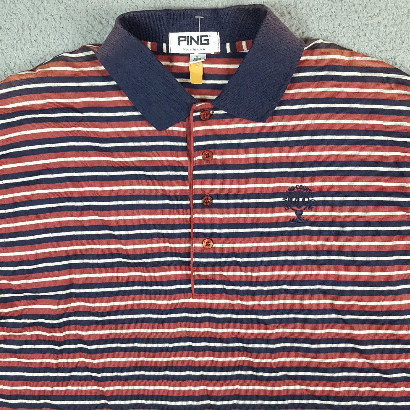 Vintage VINTAGE Y2K Preppy Cleveland Golf Striped Skate Polo Shirt Size US L / EU 52-54 / 3 - 2 Thumbnail