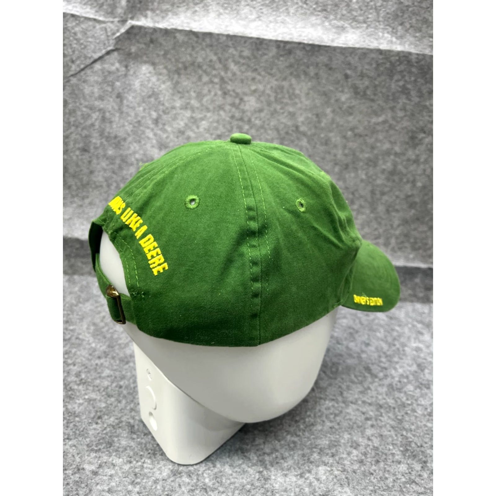 John Deere John Deere Hat Cap Adjustable Green 100% Cotton Adult Mens Baseball Cap Outdoor Agriculture Farm Equipment Twill Cap Size ONE SIZE - 7 Thumbnail