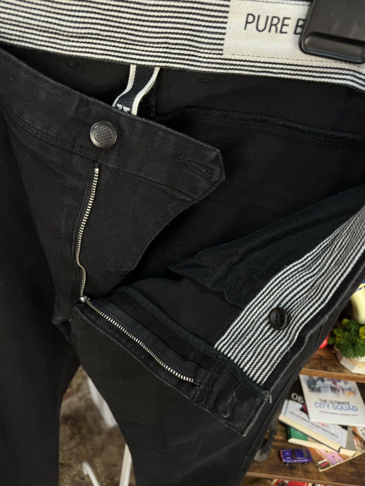Ermenegildo Zegna × Z Zegna Zegna Sport Pure Black Denim 9,5 OZ Jeans Slim Fit Size US 36 / EU 52 - 12 Thumbnail