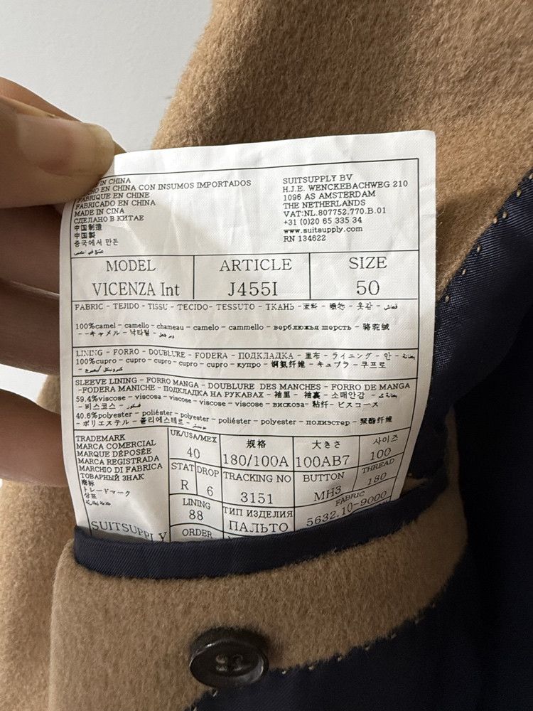 Suitsupply Suitsupply COLOMBO Baby Camelhair Coat 40R EU 50 Near New Size US M / EU 48-50 / 2 - 2 Thumbnail