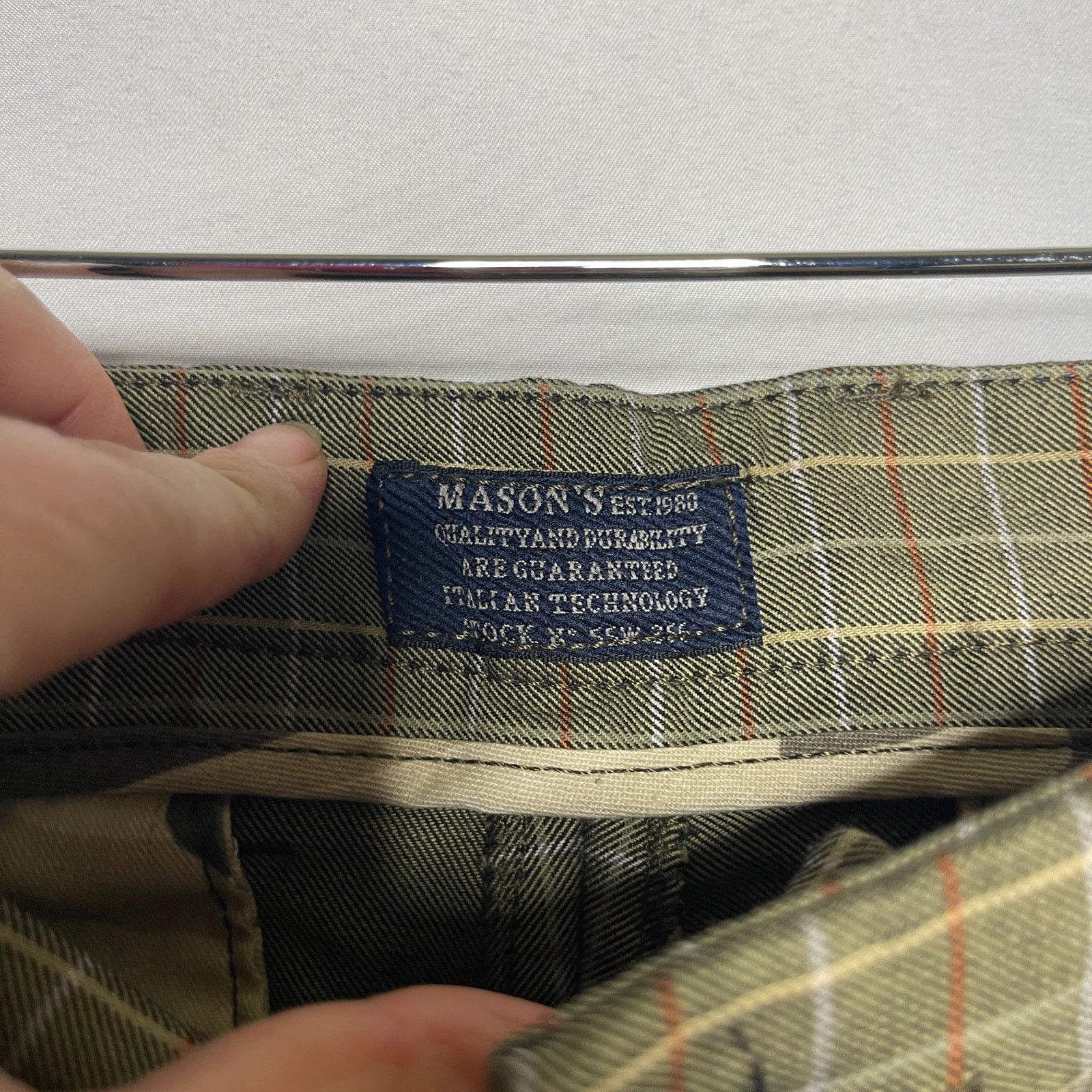 Mason's Mason’s Green plaid thick cotton chino pants IT 52 US 36x34 Size US 36 / EU 52 - 2 Thumbnail