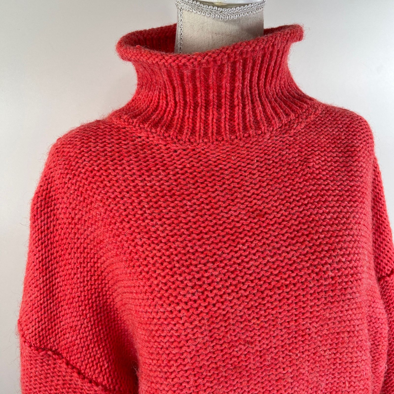 Anthropologie Anthropologie Lottie Sweater Coral Turtleneck Chunky Knit Size US XL / EU 56 / 4 - 6 Thumbnail