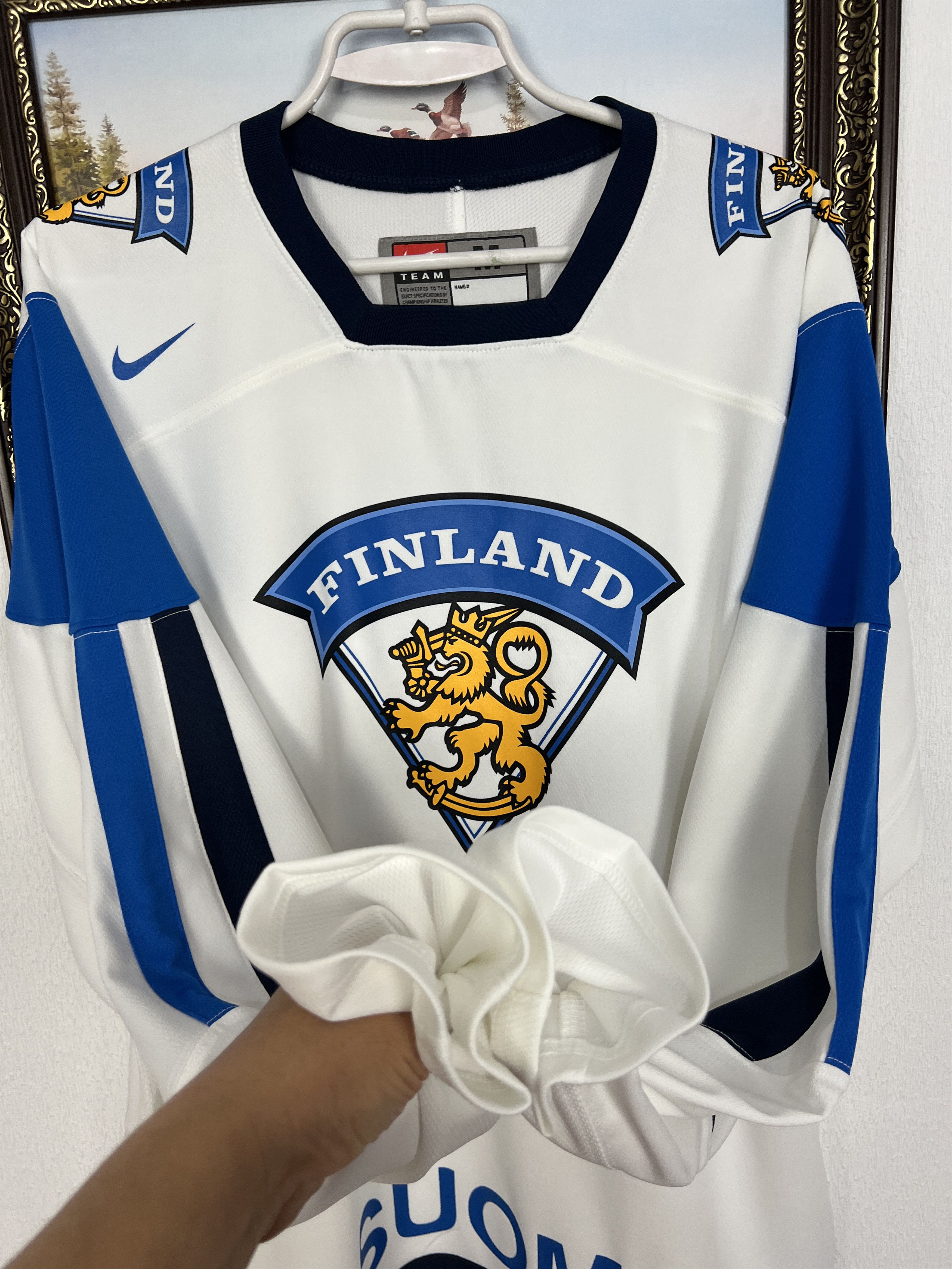 Nike Finland Ice Hockey National Team Jersey #12 Morko Shirt Size US M / EU 48-50 / 2 - 8 Thumbnail